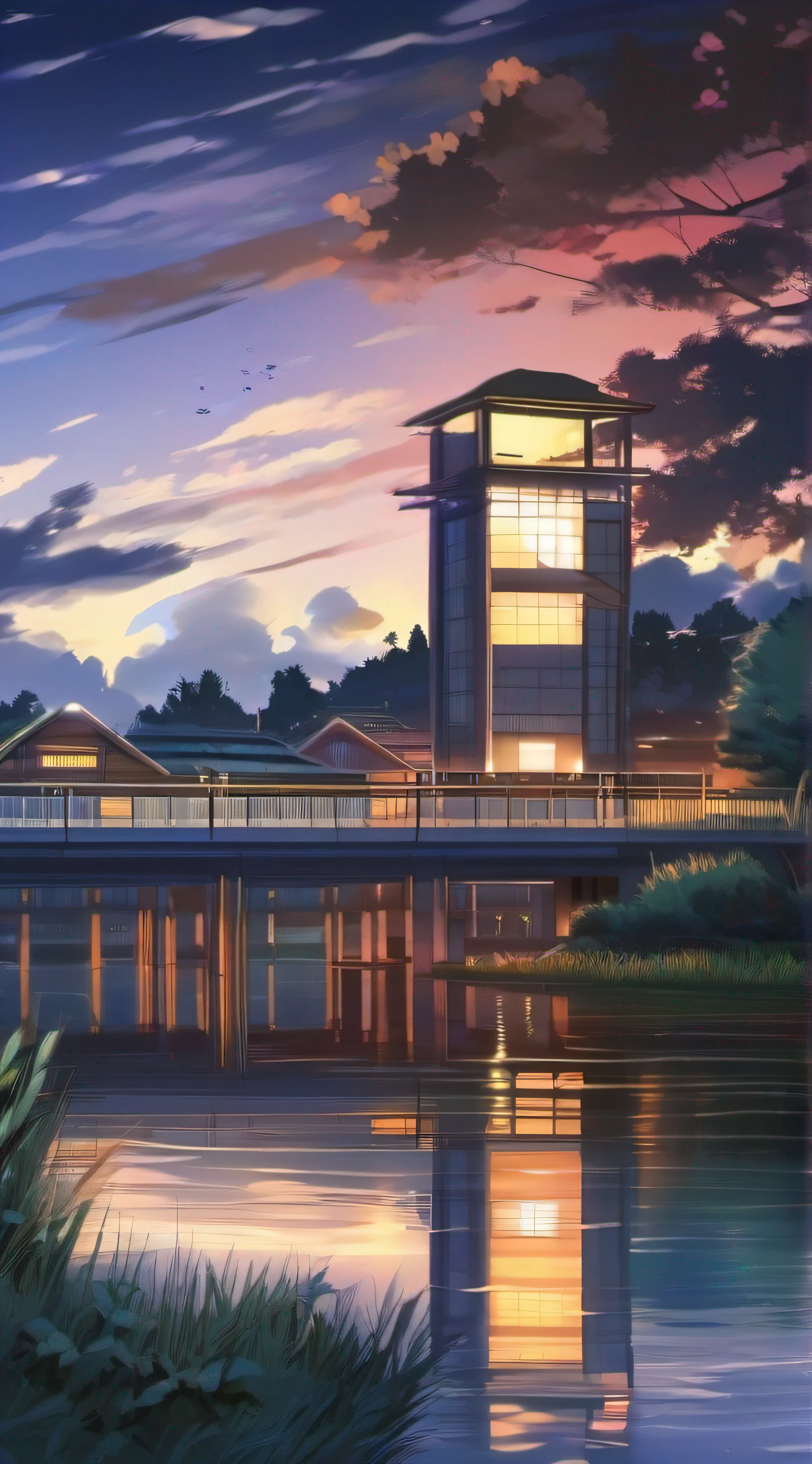Lake at night