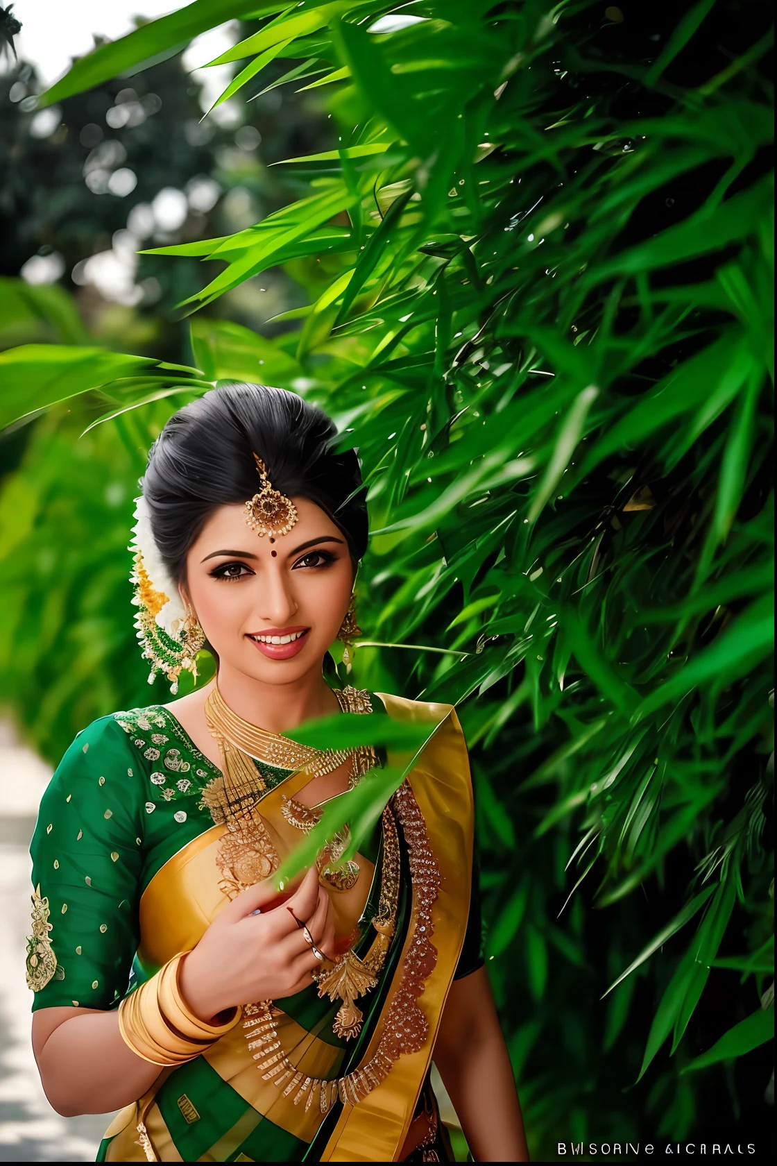 a photo of a 30-year-old woman, stylish, professional portrait, head-shot, slight smile, cute, background bokeh, bshree