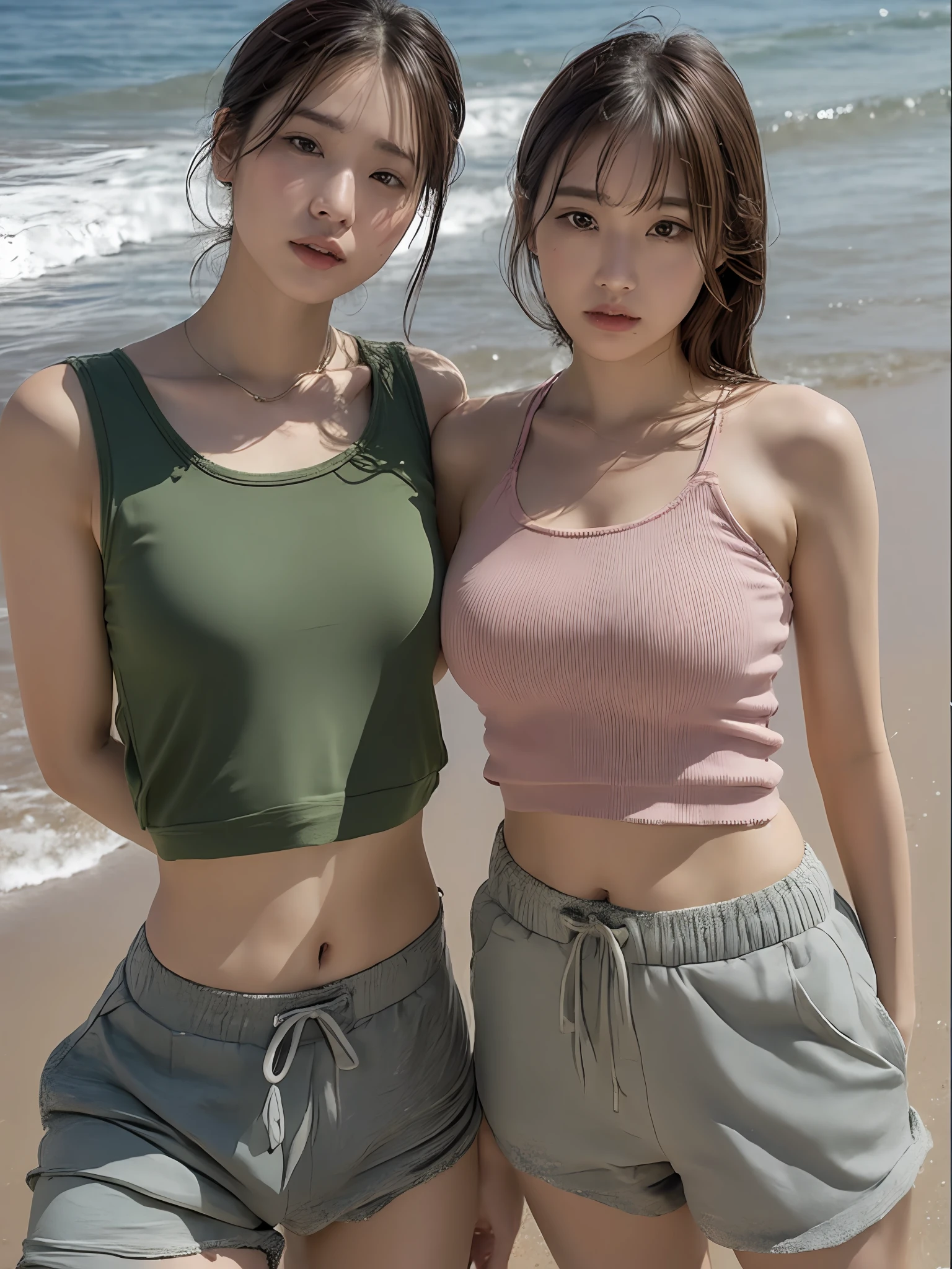 Tank tops、short pants