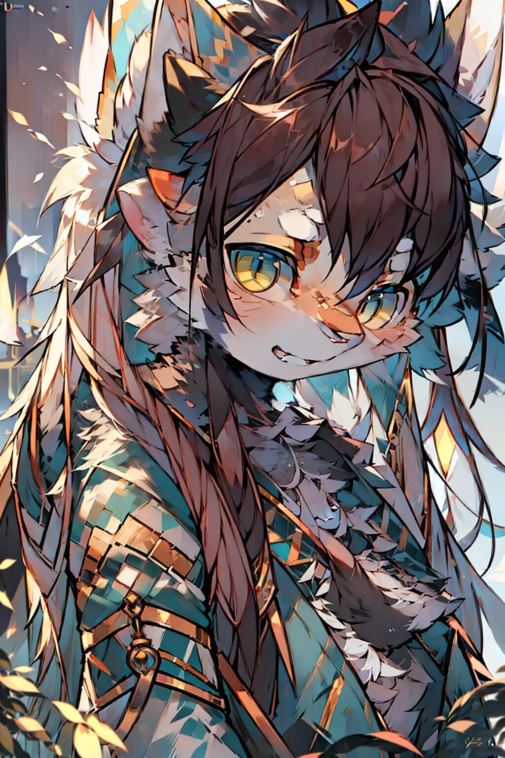 (RAW photo, best quality), (realistic, photo-realistic:1.3),best quality,highly detailed,masterpiece,ultra-detailed,illustration,1girl,upper_body,dynamic angle,world masterpiece theater,messy_long_hair,best quality,extremely detailed CG unity 8k wallpaper,ink,Amazing,cinematic lighting,lens_flare, dunhuang_style