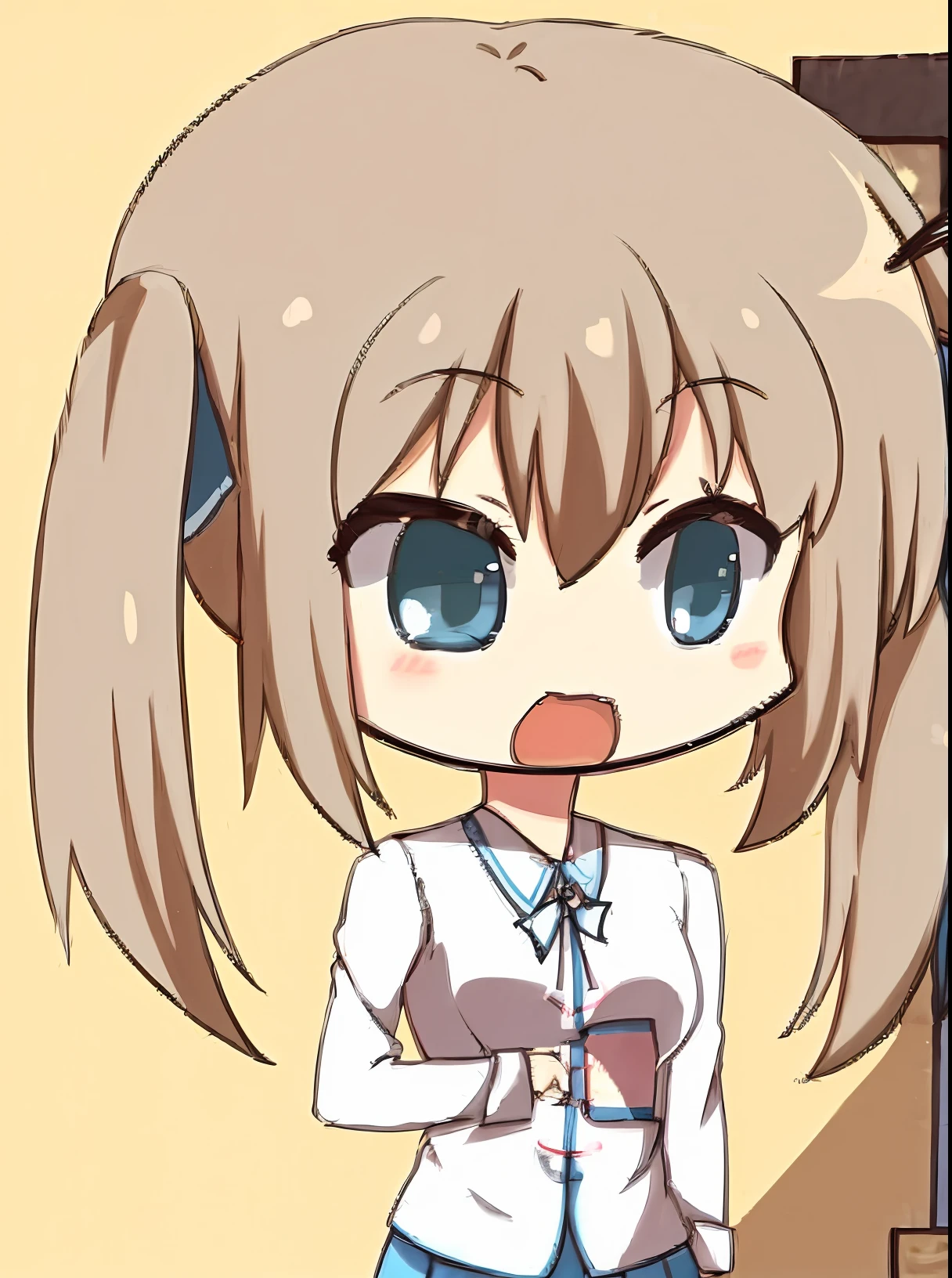 The anime girl had a surprised look on her face, anime visual of a cute girl, anime moe art style,, small curvaceous , small lolil, nyaruko-san, cute anime face, extremely cute anime girl face, senko-san, up of young anime girl, ecchi anime style,