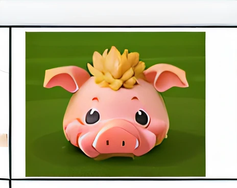 There are two pictures of pigs，There are Mohawks on it, anthropomorphic warrior piglet, A pig, half pig, Pig pig pig, giant pig, pigs, piglet, lineless, 3 d icon for mobile game, piggy, Pig's Nose, Pig, an ai generated image, miniature pig, discord profile picture, very very low quality picture