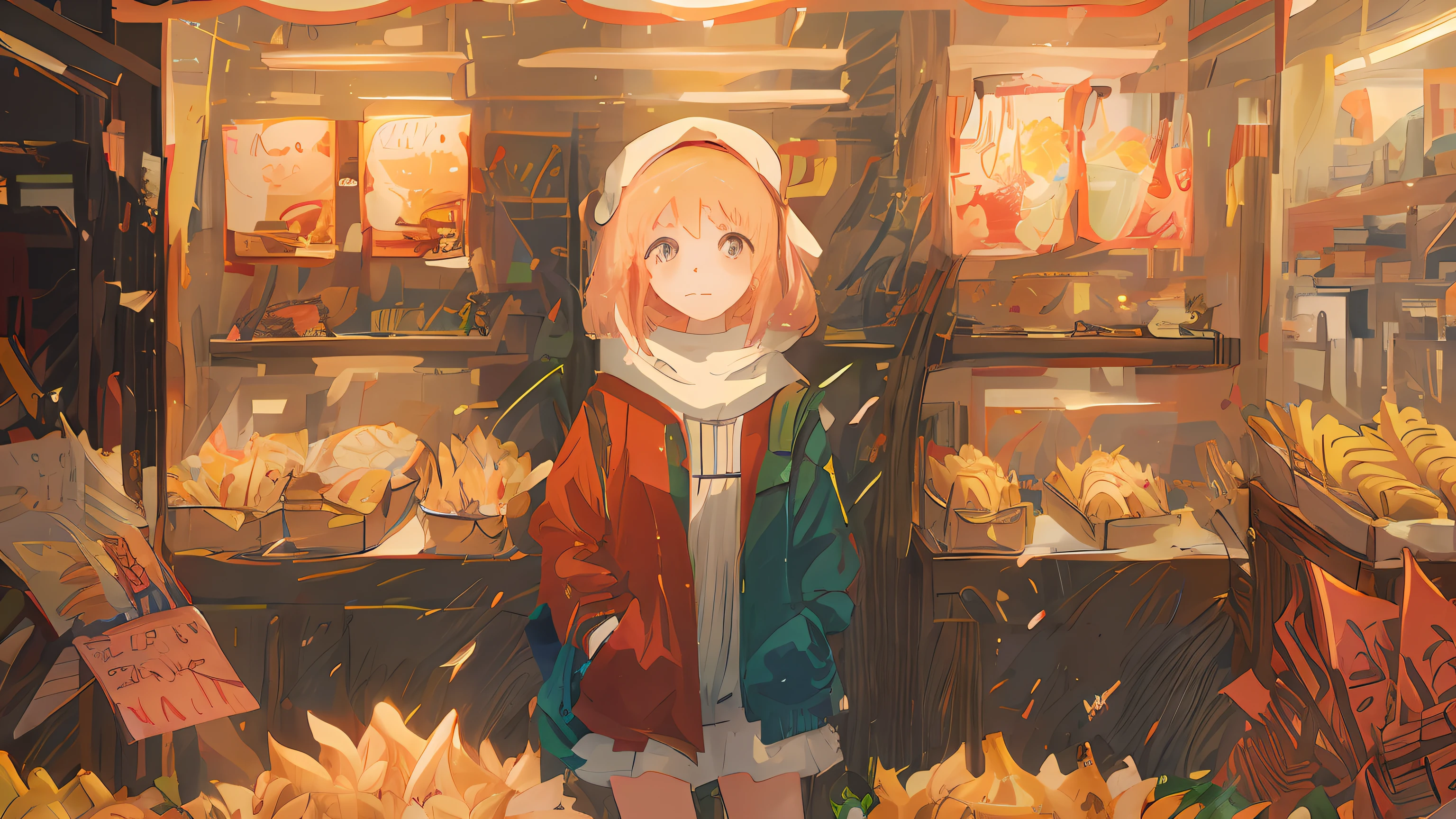 Anime girl has a bunch of bananas in the store, style of anime4 K, Anime art wallpaper 4k, Anime art wallpaper 4 K, Anime art wallpaper 8 K, lofi-girl, Anime style. 8K, Best anime 4k konachan wallpaper, 4K anime wallpaper, anime visual of a cute girl, Anime wallpaper 4 k, Anime wallpaper 4K