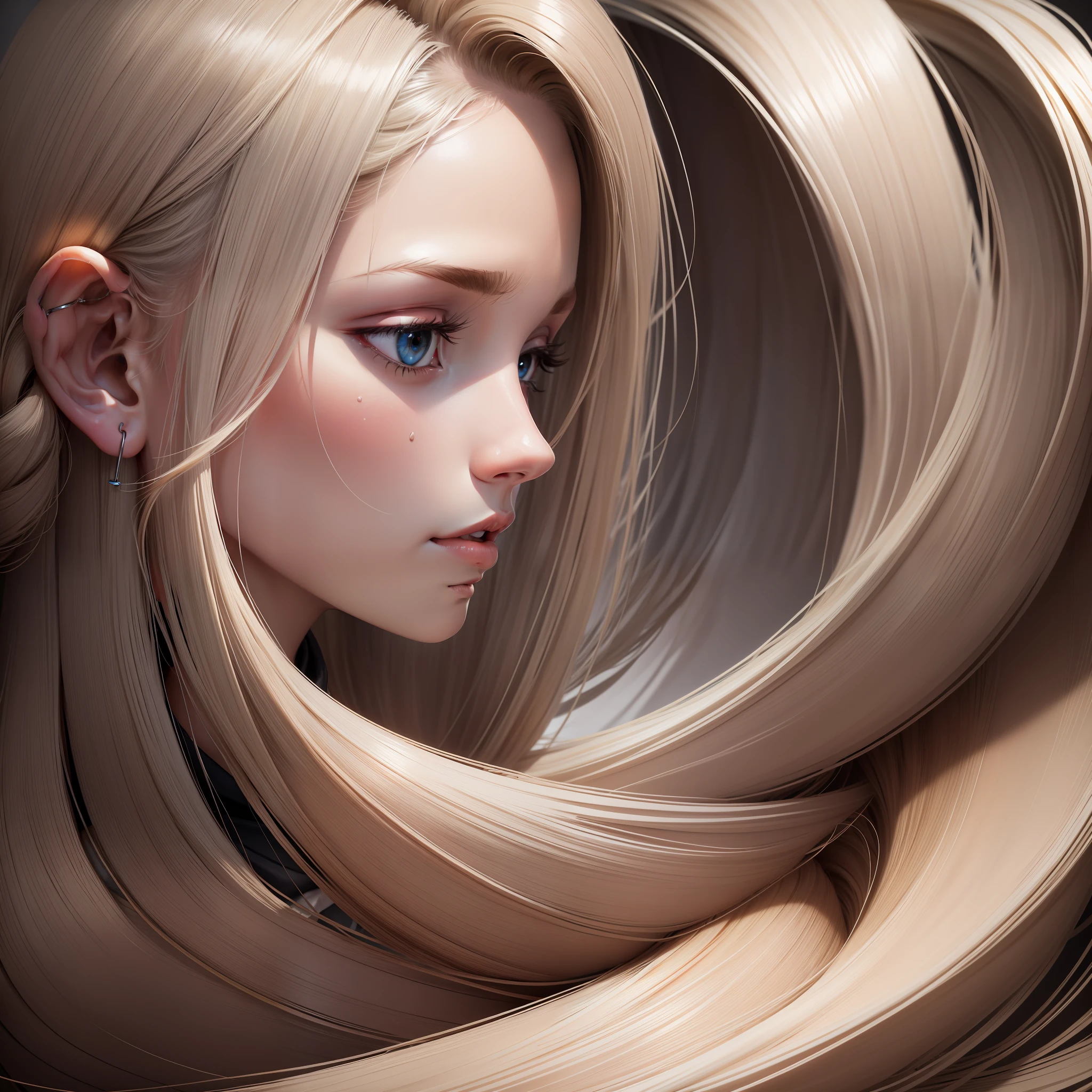 whaite hair,femele,nakeness,A high resolution