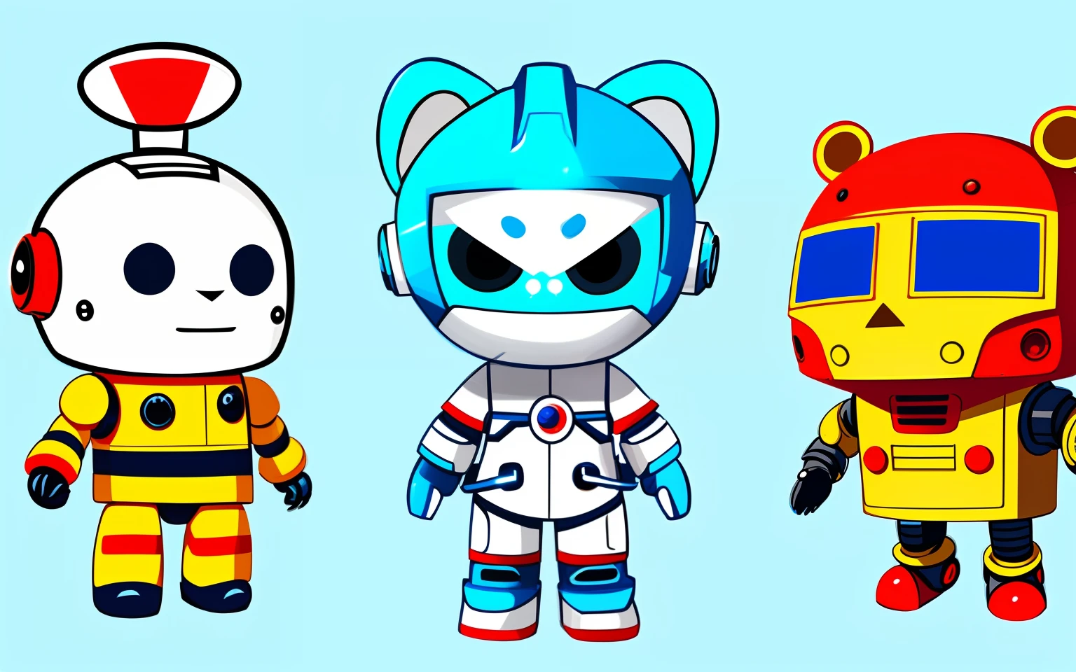 Drawings of cartoon characters wearing helmets and helmets, toonix character, lineart behance hd, character design humanoid, Very cute robot Zen, totoro as iron man, an evil alien astronaut, Herren. nimbus character design, anthropomorphic samurai bear, Cute robot, Half-cyborg, half-cat, bubbles ”, zun, Outline sketch