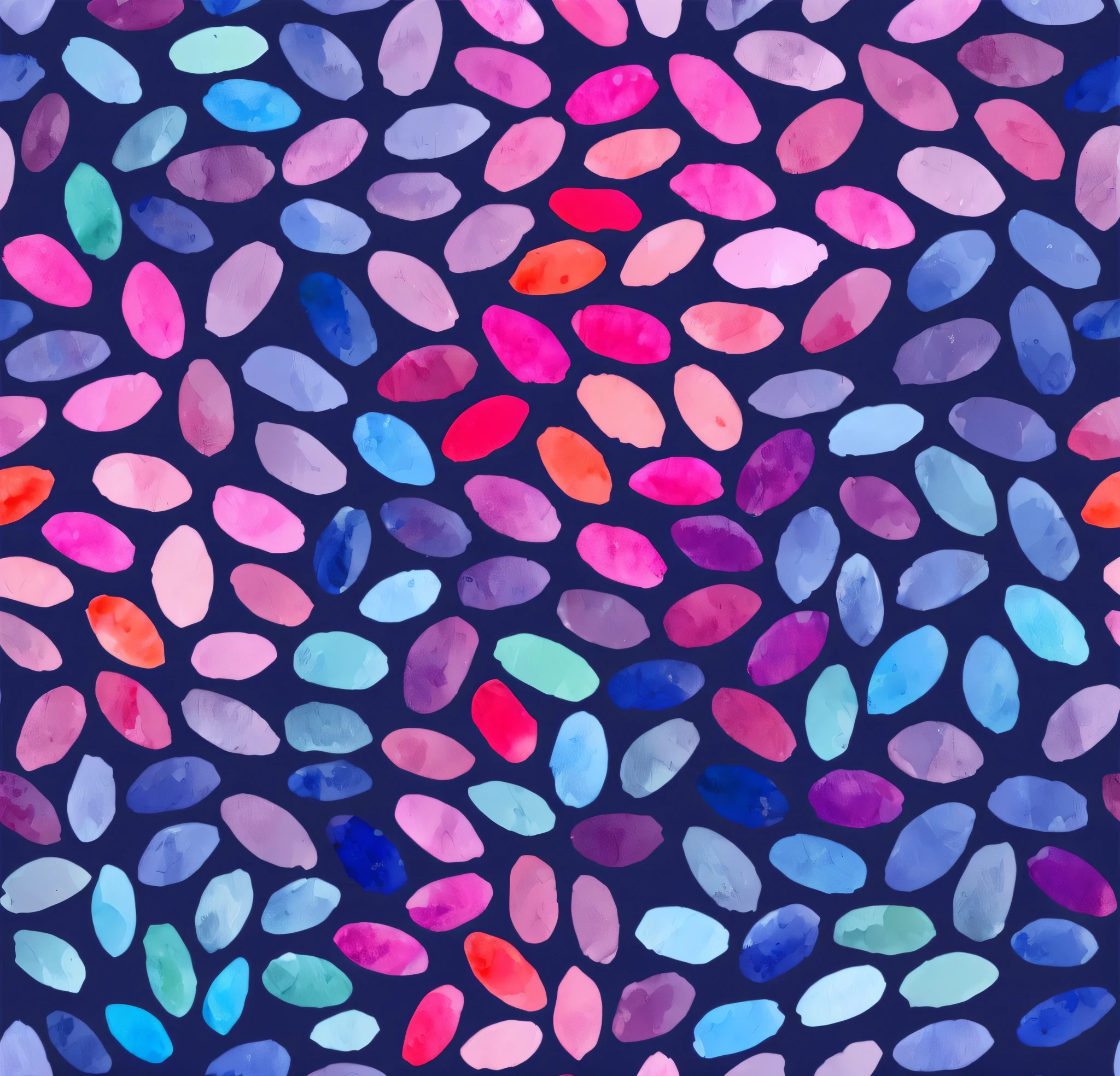 Watercolor painting of a bunch of hearts on blue background, color splotches, Fun and colorful watercolors, smooth organic pattern, Colored spots, abstract pattern, Falling petals, Abstract paint color spots, Seamless pattern design, Colorful patterns, colorful - patterns, Seamless patterns, colored dots, Flower petals, pattern art, falling flower petals, petals, blobs