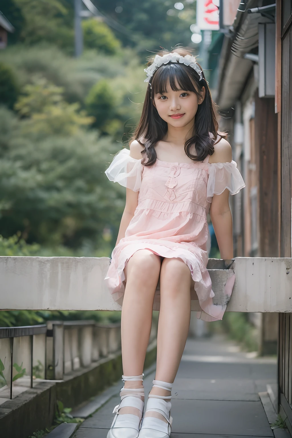 Detailed pink dress