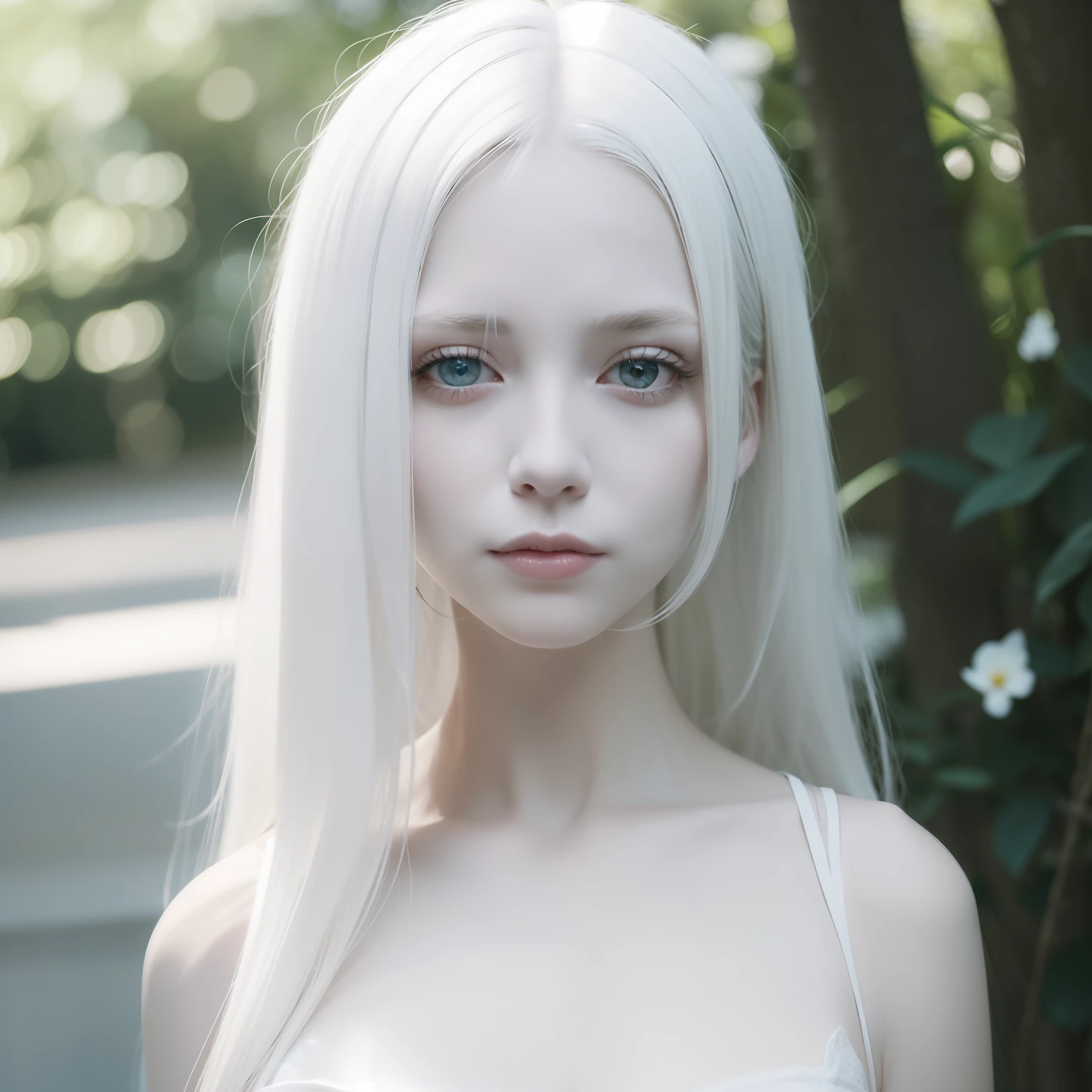 blond haired girl with blue eyes and white hair posing for a picture, perfect white haired girl, pale porcelain white skin, with white long hair, white beautiful hair, pale white face, with long white hair, her hair is white, pale goth beauty, pale snow white skin, porcelain white face, girl with white hair, white hime cut hairstyle, white hair color