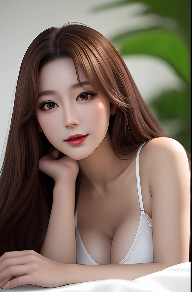 Very detailed eyes, very detailed face, very beautiful woman, best quality, super detailed (photorealistic), very delicate and beautiful legs, beautiful red eyes, absurdity, very detailed facial happy expression, professional illustration, shy, ff Mai Shiranui,super big breast,brown hair,long hair,ahegao