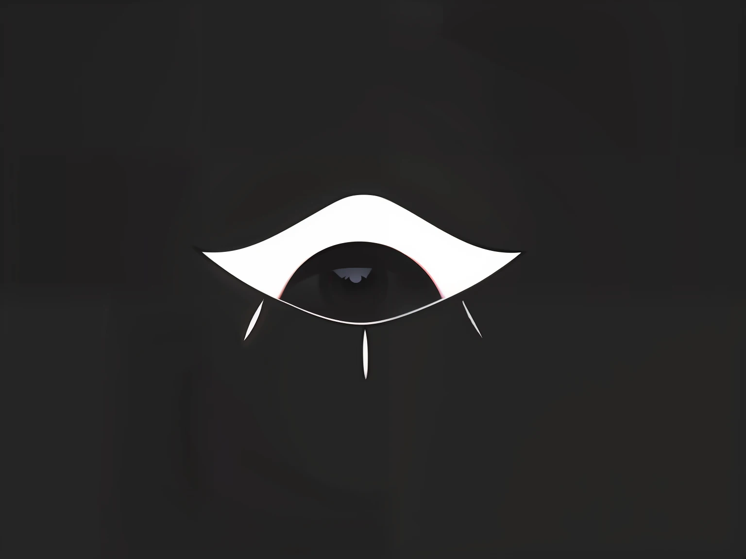 Pitch black background,A huge eye was staring