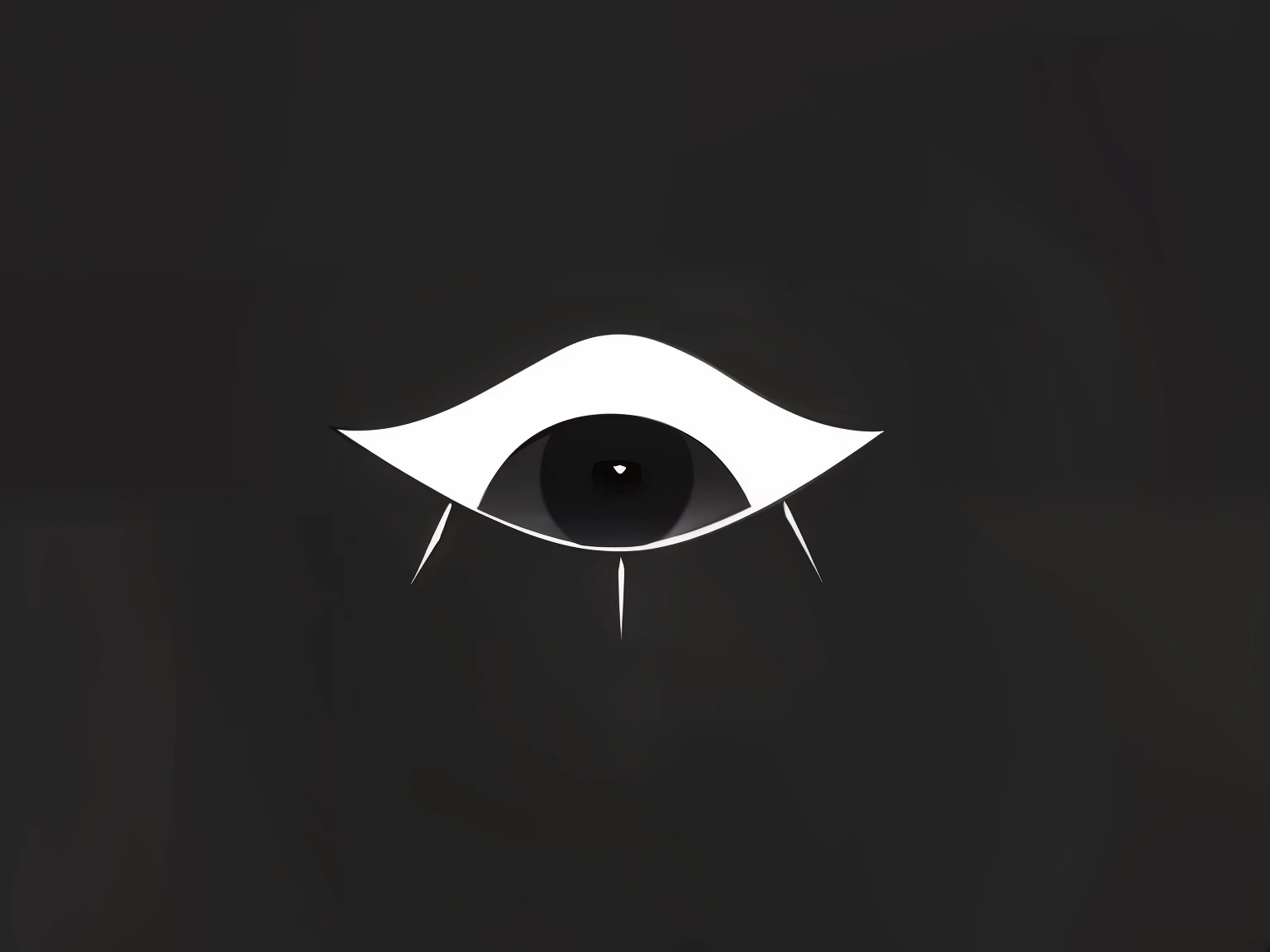 Pitch black background，A huge eye was staring