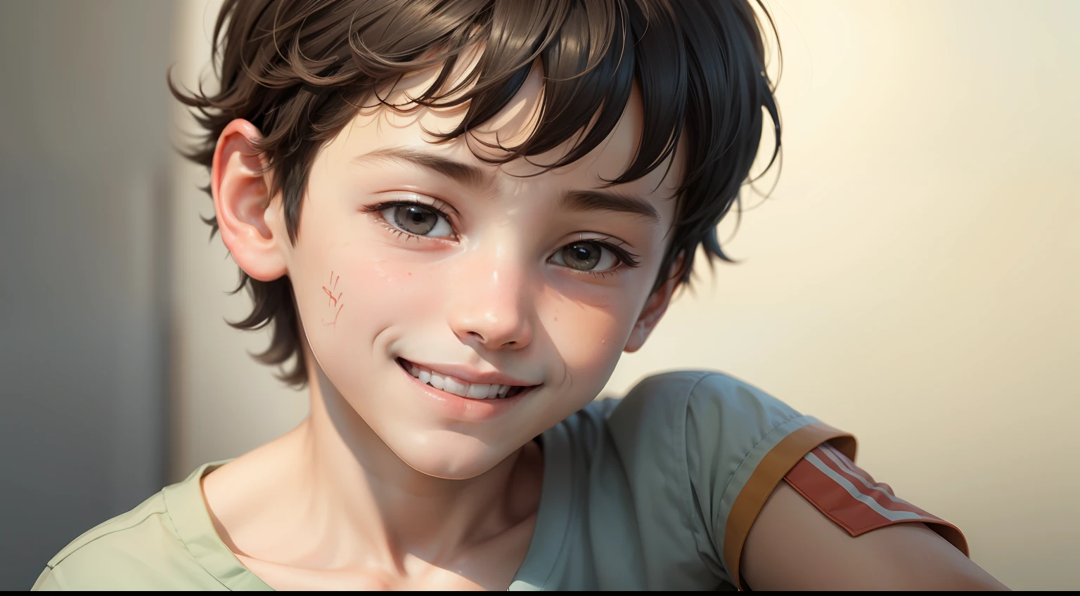 A boy on happy.