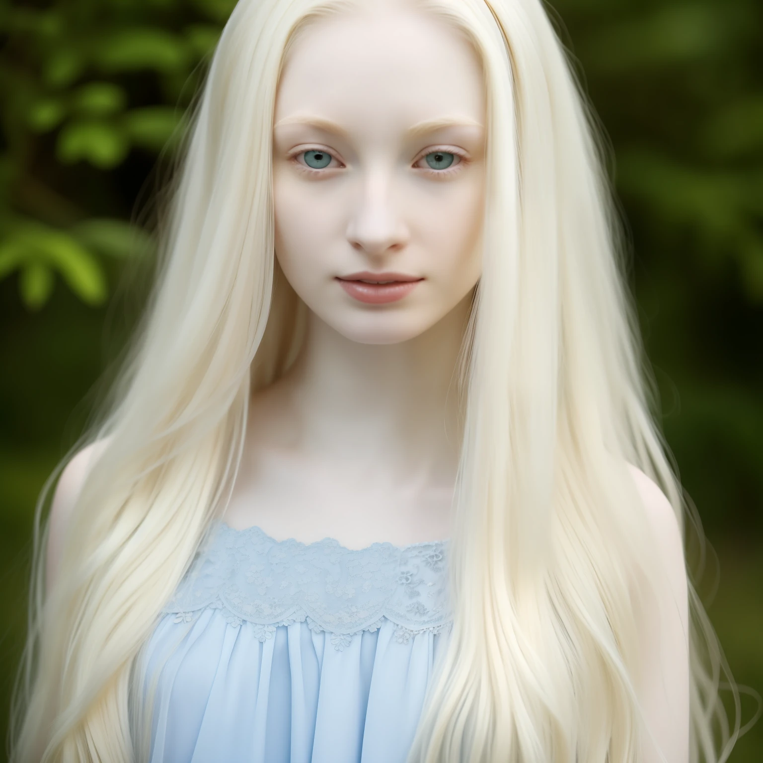 blond woman in blue dress with long hair standing, with pale skin, pale skin curly blond hair, albino white pale skin, pale woman, extremely pale blond hair, extremely pale white skin, very pale skin, pale white skin, very very very pale skin, very very very pale white skin, very very pale white skin, ivory pale skin, pale fair skin!!