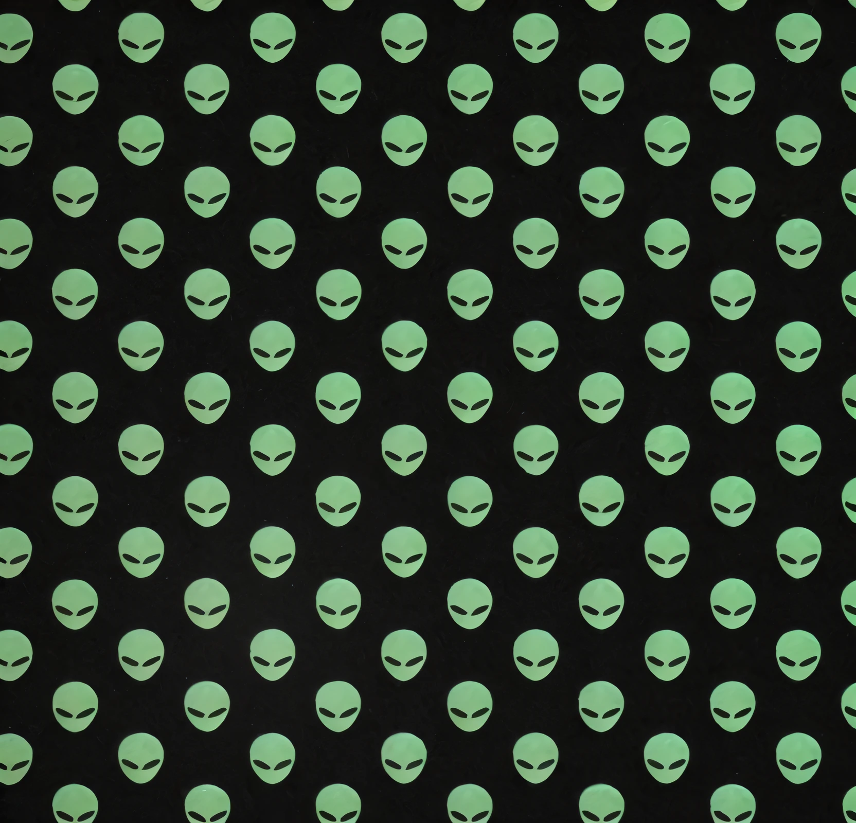 Close up of black background with green alien head, alien fabric, aliens in the background, Alien faces, alien design, sci fi patterns, Glowing alien symbol, Shaped skin, ufo aliens, alien skull, populated with aliens and people, Alien invasion. 2 4 mm, Alien art, alien room background, Alien vibes, space alien, ufology, Alien eyes