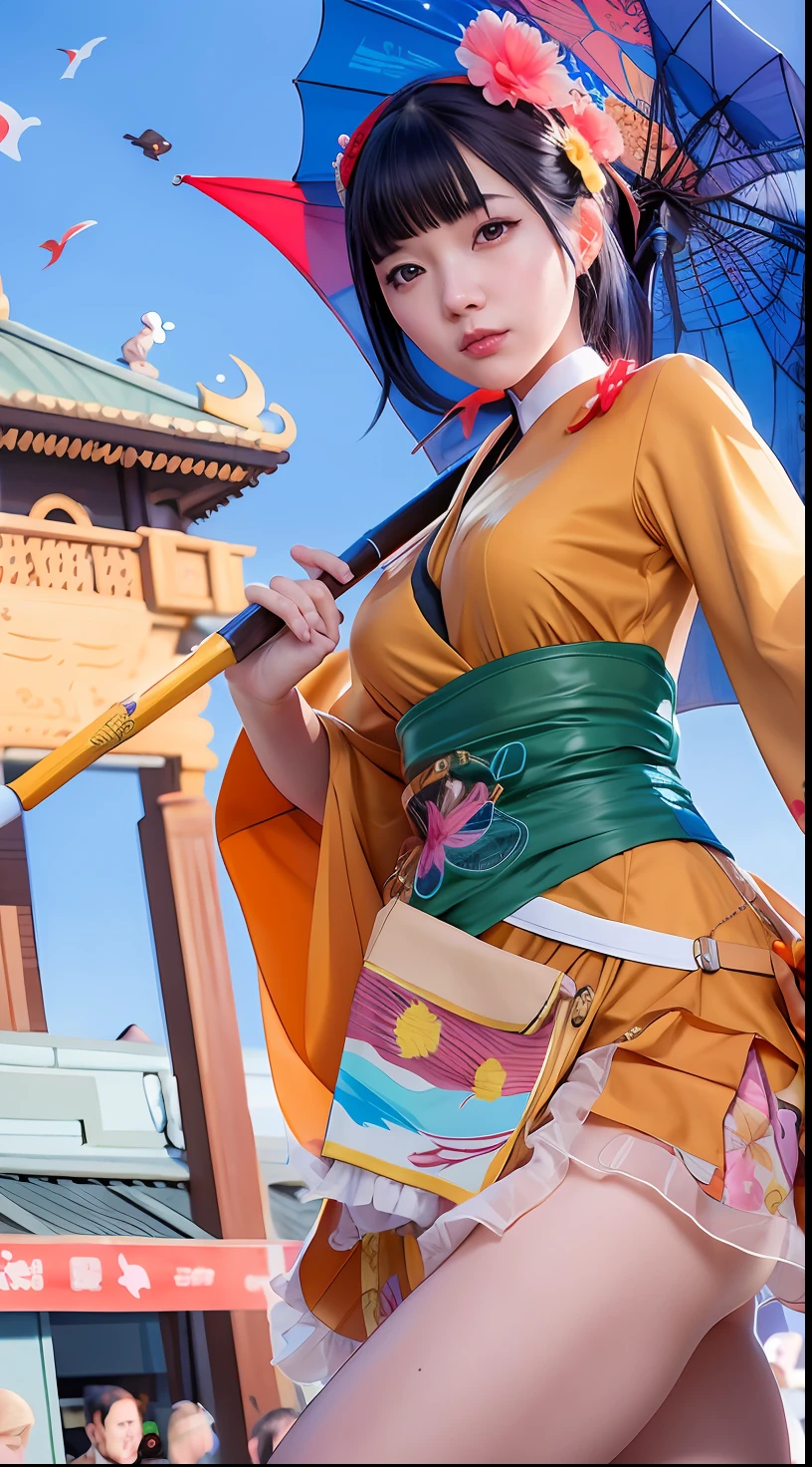 anime girl in a yellow dress holding a red umbrella, onmyoji detailed art, artgerm and atey ghailan, style artgerm, extremely detailed artgerm, style of artgerm, artgerm lau, artgerm detailed, inspired by Lan Ying, inspired by rossdraws, artgerm and ruan jia
