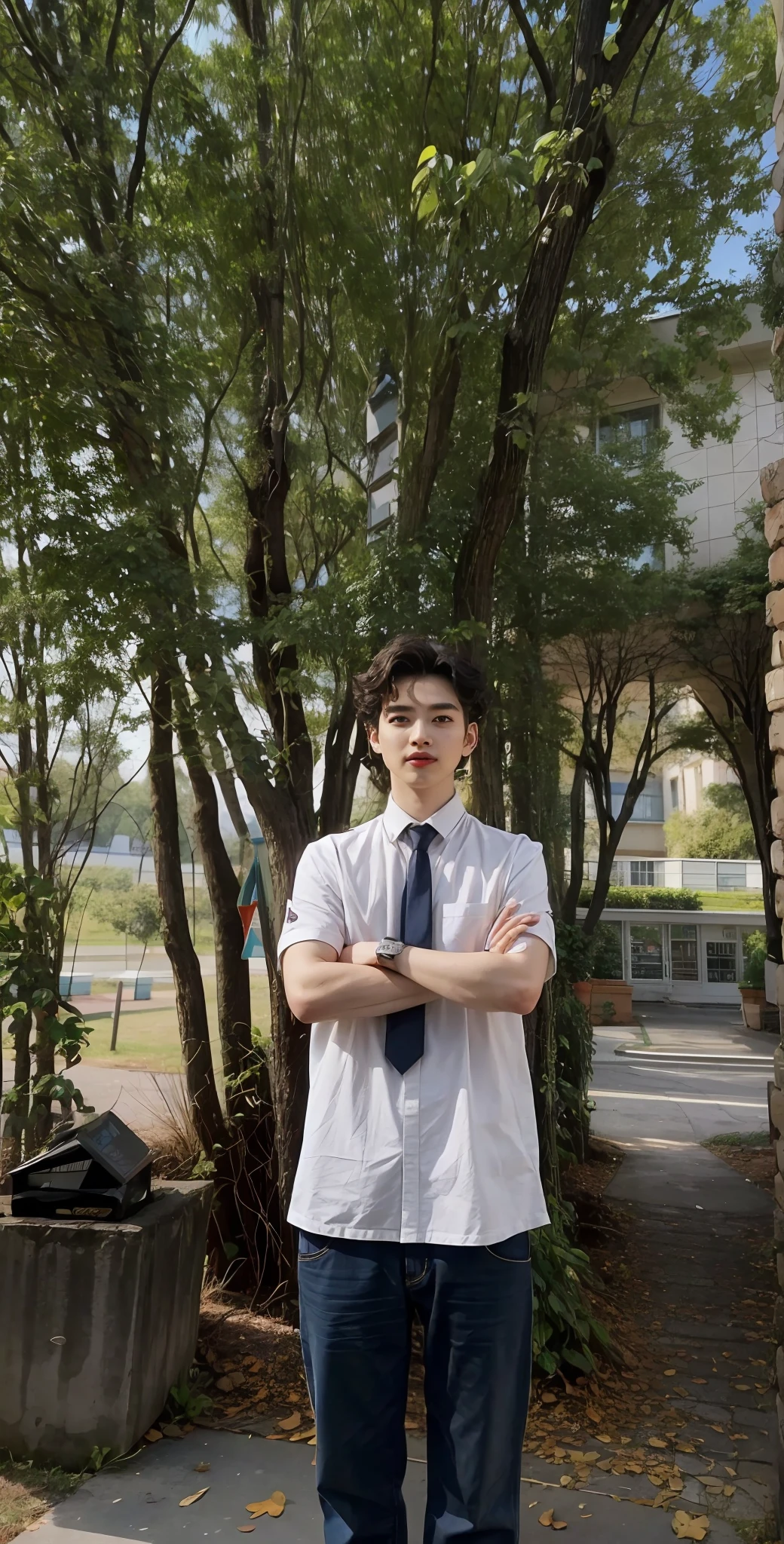 (tmasterpiece)，(Best picture quality:1.4)，hyper HD，[：finely detailled:0.2]，Handsome foil perm hairstyle