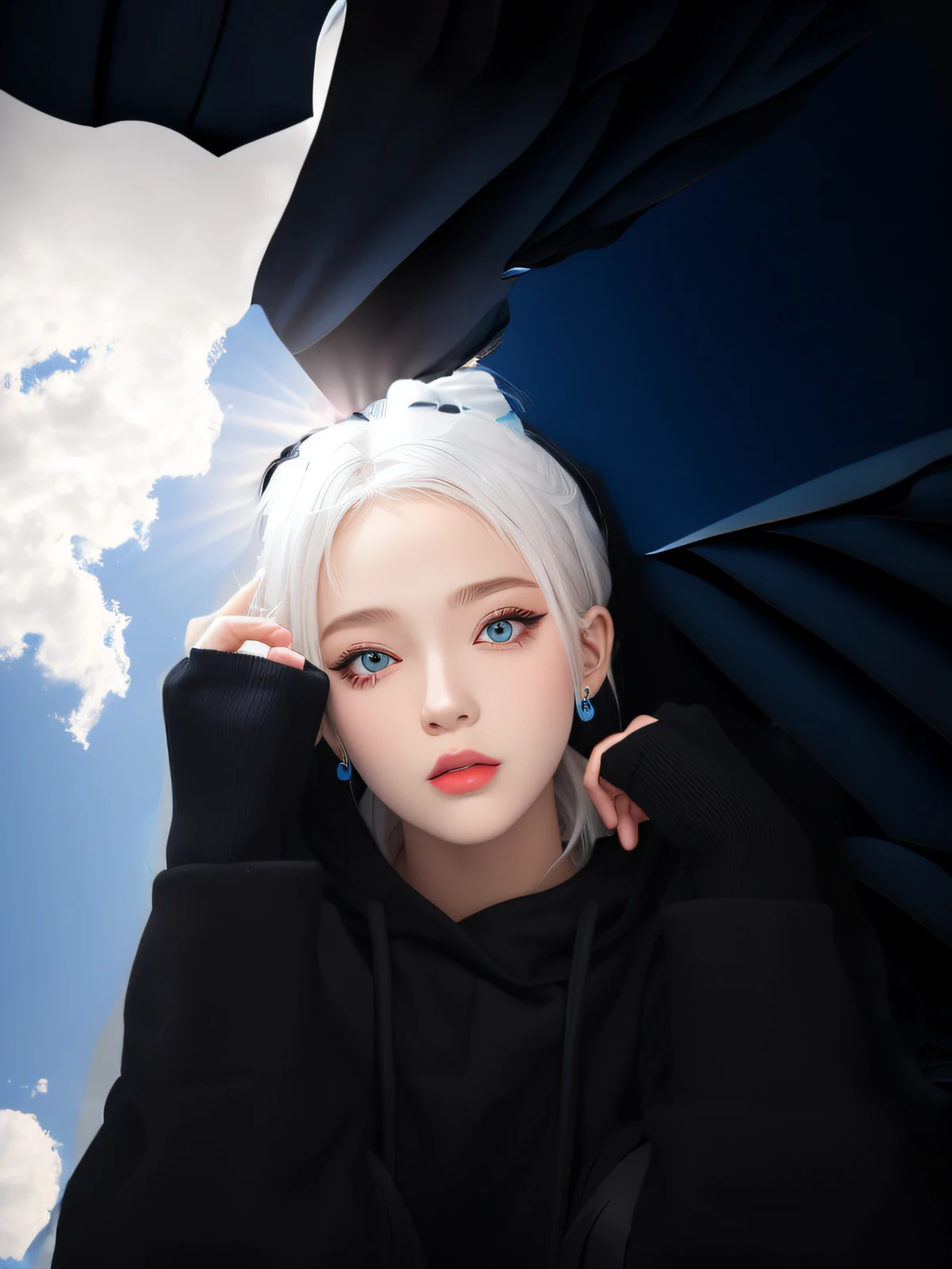 Sky blue background