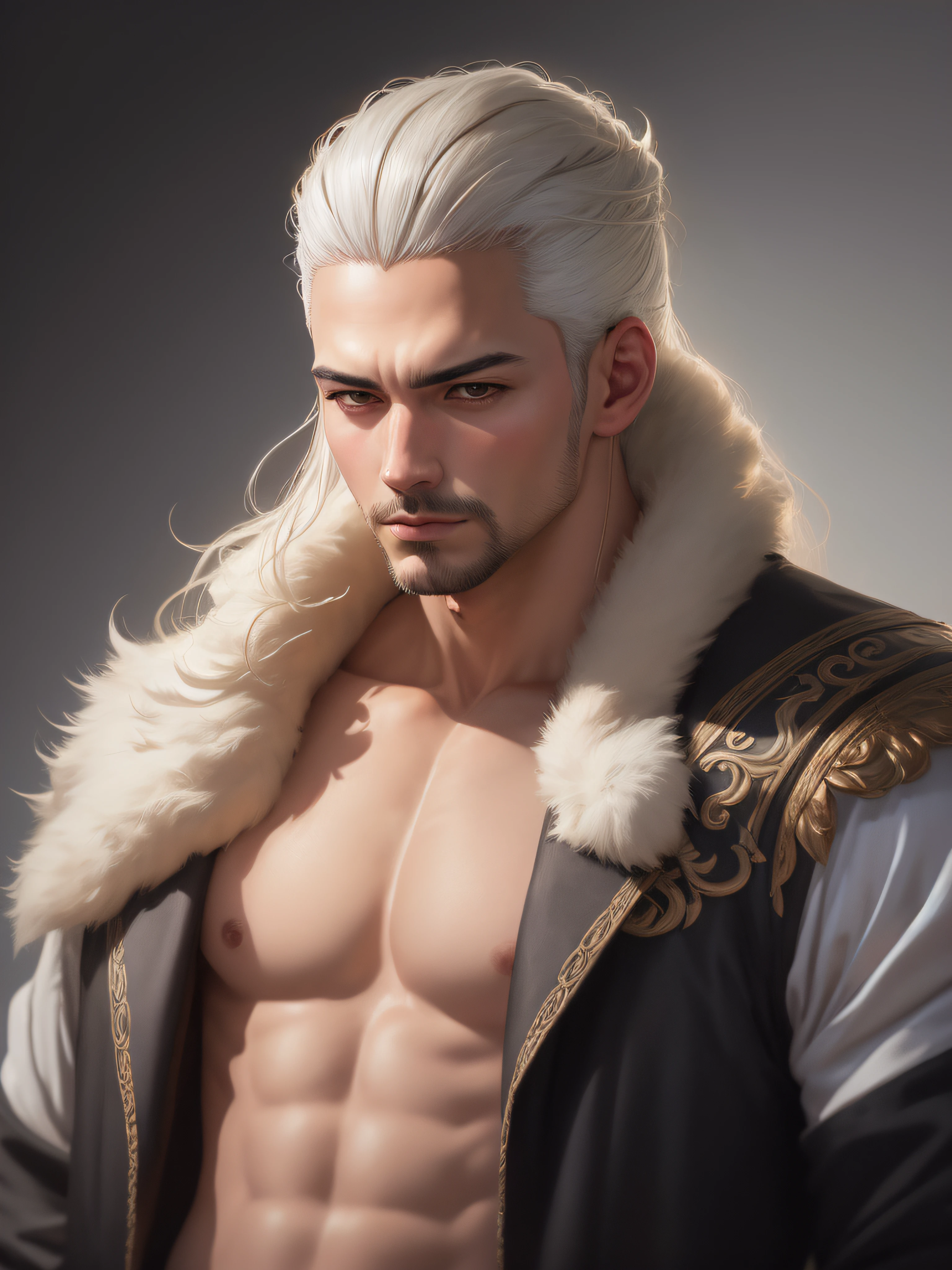 Full potrait of Rugged muscular zeus greek god of lightening, full long white hair highly intricate detailed, light and shadow effects, intricate, highly detailed, art station, concept art, smooth, sharp focus, atmospheric lighting, detailed face, 8 k, hq, by makoto shinkai, stanley artgerm lau, wlop, rossdraws ”
