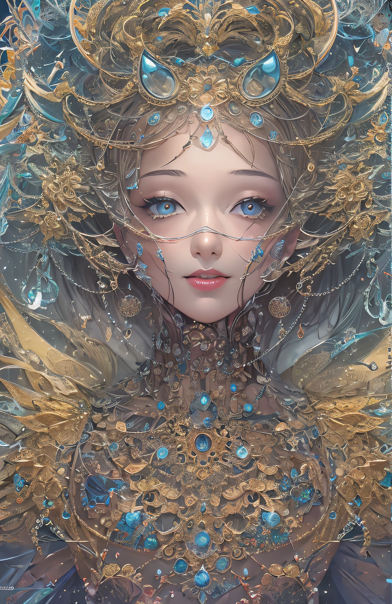 (masterpiece, top quality, best quality, official art, beautiful and aesthetic:1.2), (1girl), extreme detailed,(fractal art:1.3),colorful,highest detailed