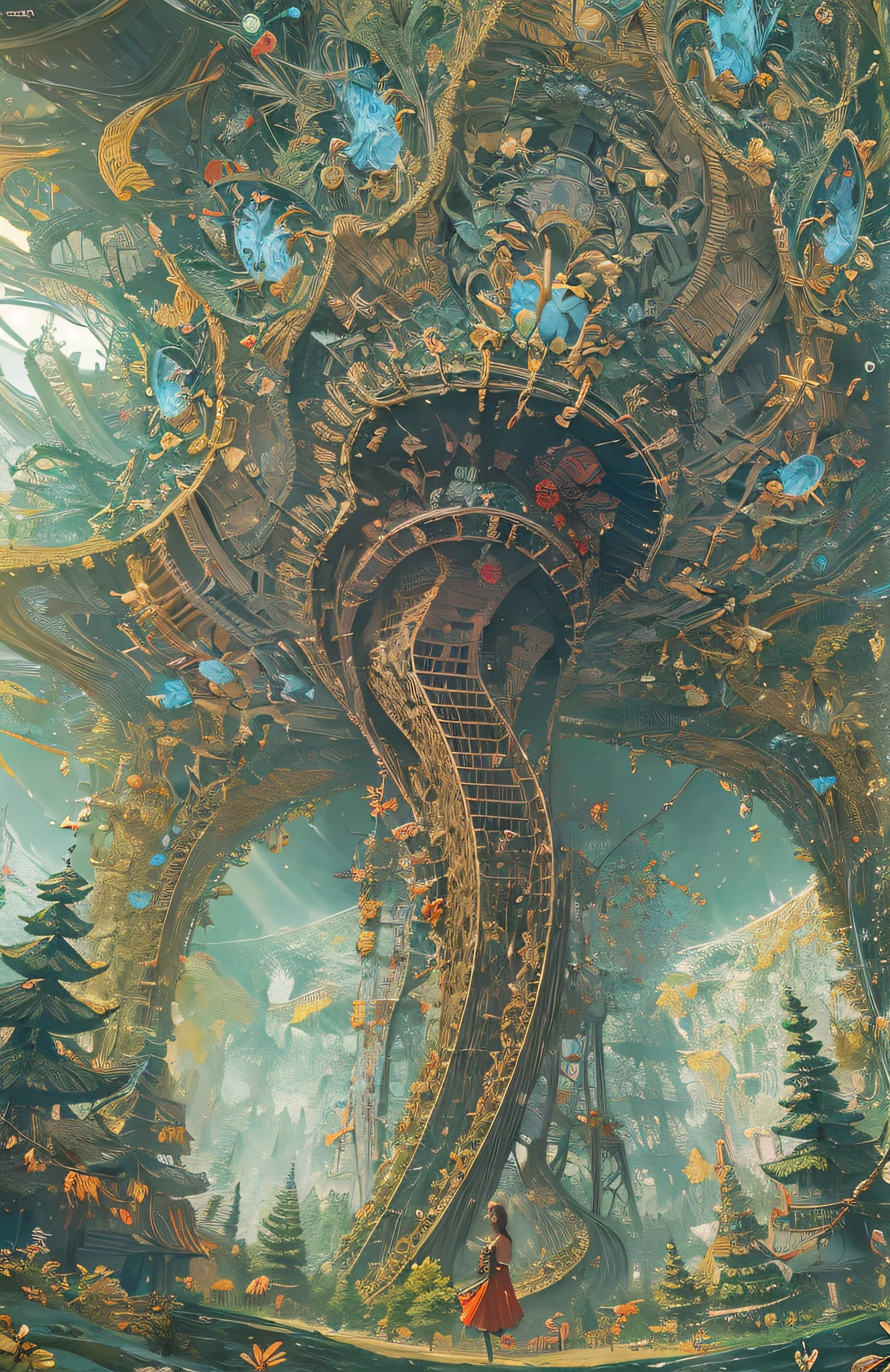 (masterpiece, top quality, best quality, official art, beautiful and aesthetic:1.2), (1girl), extreme detailed,(fractal art:1.3),colorful,highest detailed