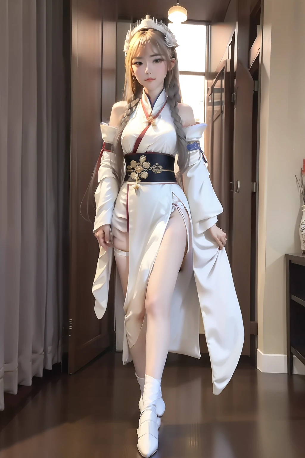 Hanfu white skin long legs superb