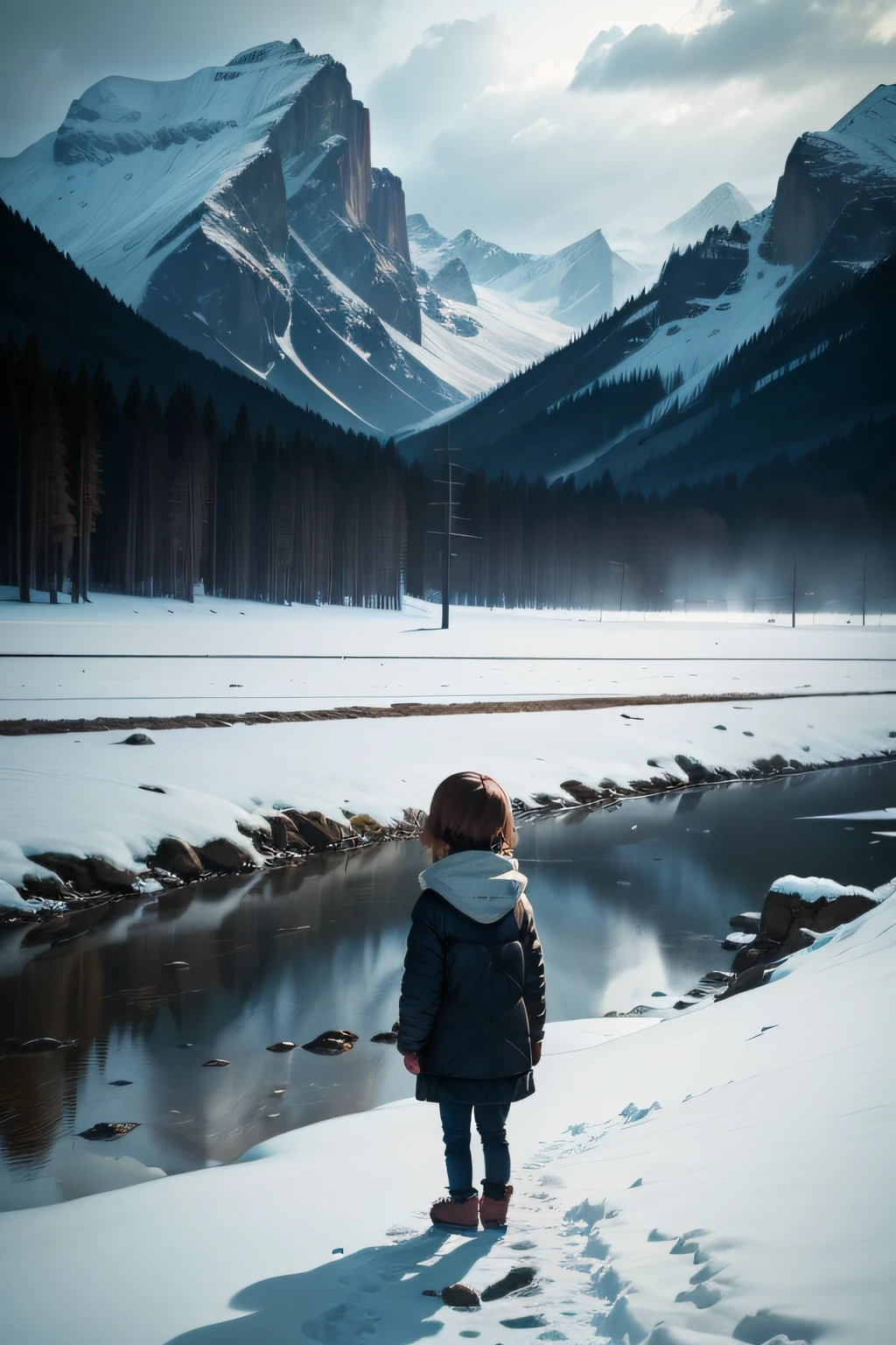 A small child，Solitude，high and cold，Leave the crowd