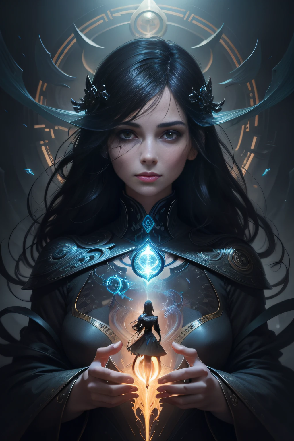 beauitful face , Black shoes , abstract backgrounds , ArtStation art style , The morphology is clear , Professional-grade graphics , Ross Drews , tom bagshaw , Alphonse Mucha , global ilumination , detailed and complex environment , Nice texture , The morphology is clear , Blockbuster light and shadow，4K HD resolution , perfect compositions
