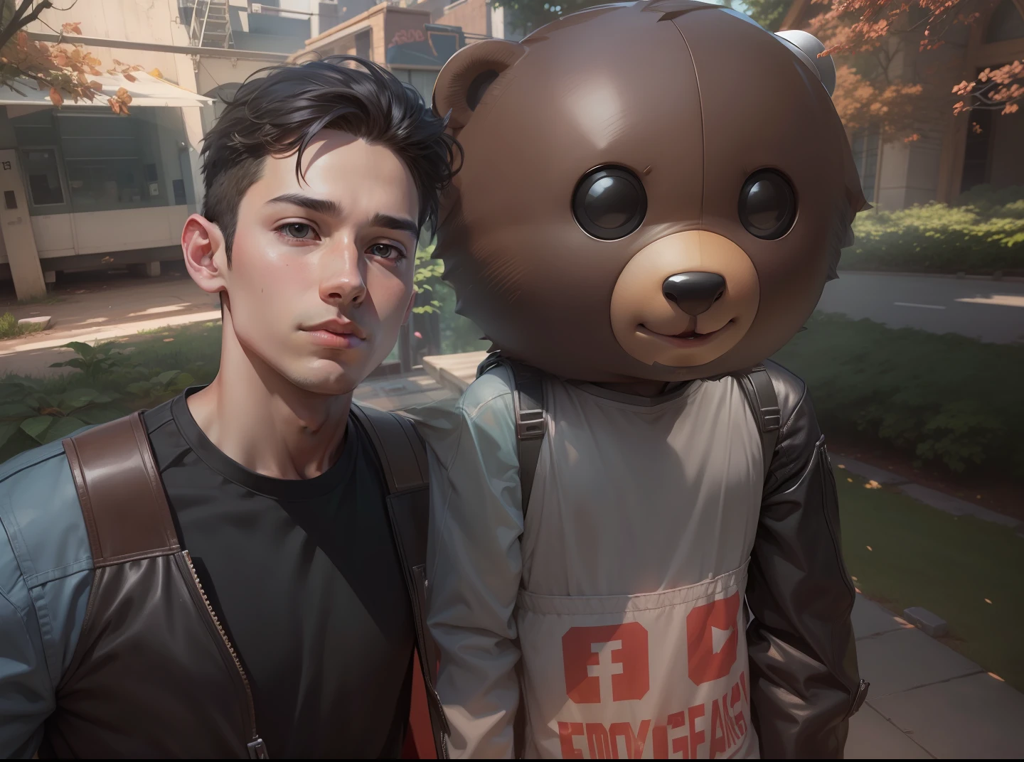A boy, Anime character, high detail, high resolution, ultra realistic, don't change teddy,