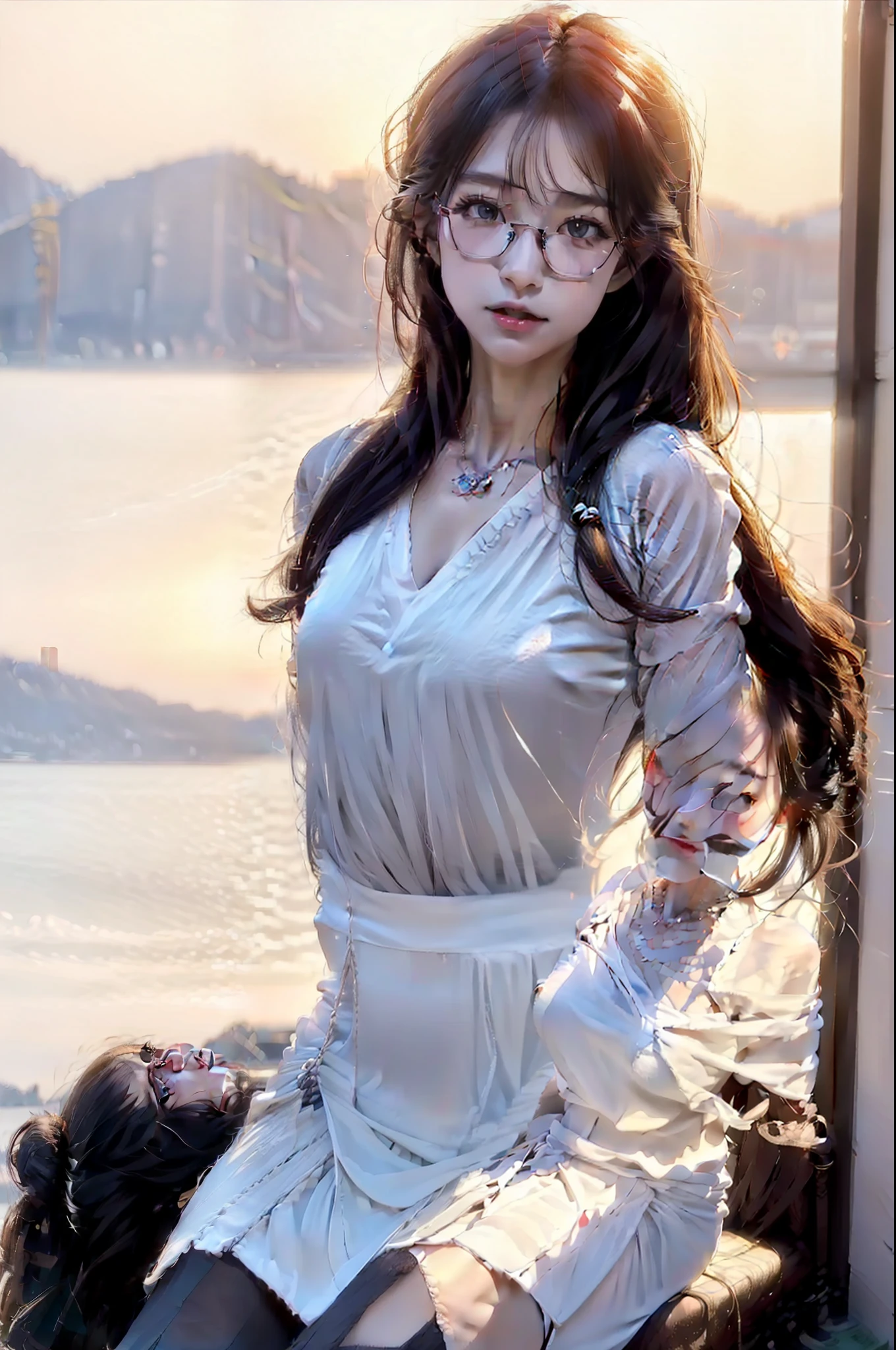((Need, 8K, tmasterpiece:1.3)), Focalors:0.5, perfect figure beautiful woman:1.4, Slim abs:1.1, (tight tshirt, JK skirt,over knee socks),((Pure)), ((Bust, early evening:1.3,Classroom,eye glass)), Highly detailed facial and skin texture, A detailed eye