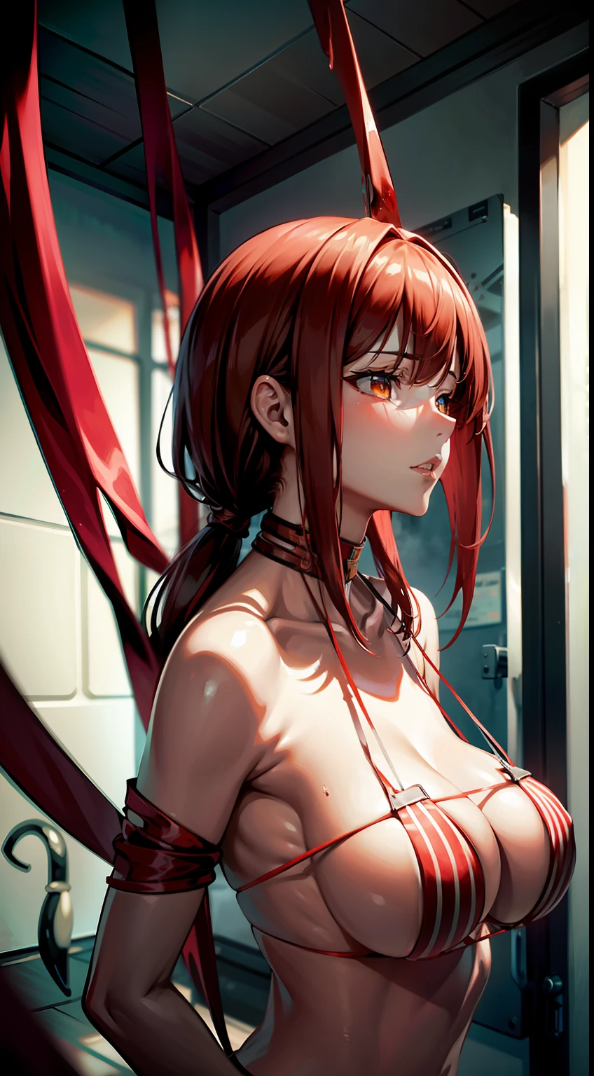 High_Resolution.Parasites for bikini girls_Mecha ,Dirty, Peeled skin, Guro,Red rope binding
