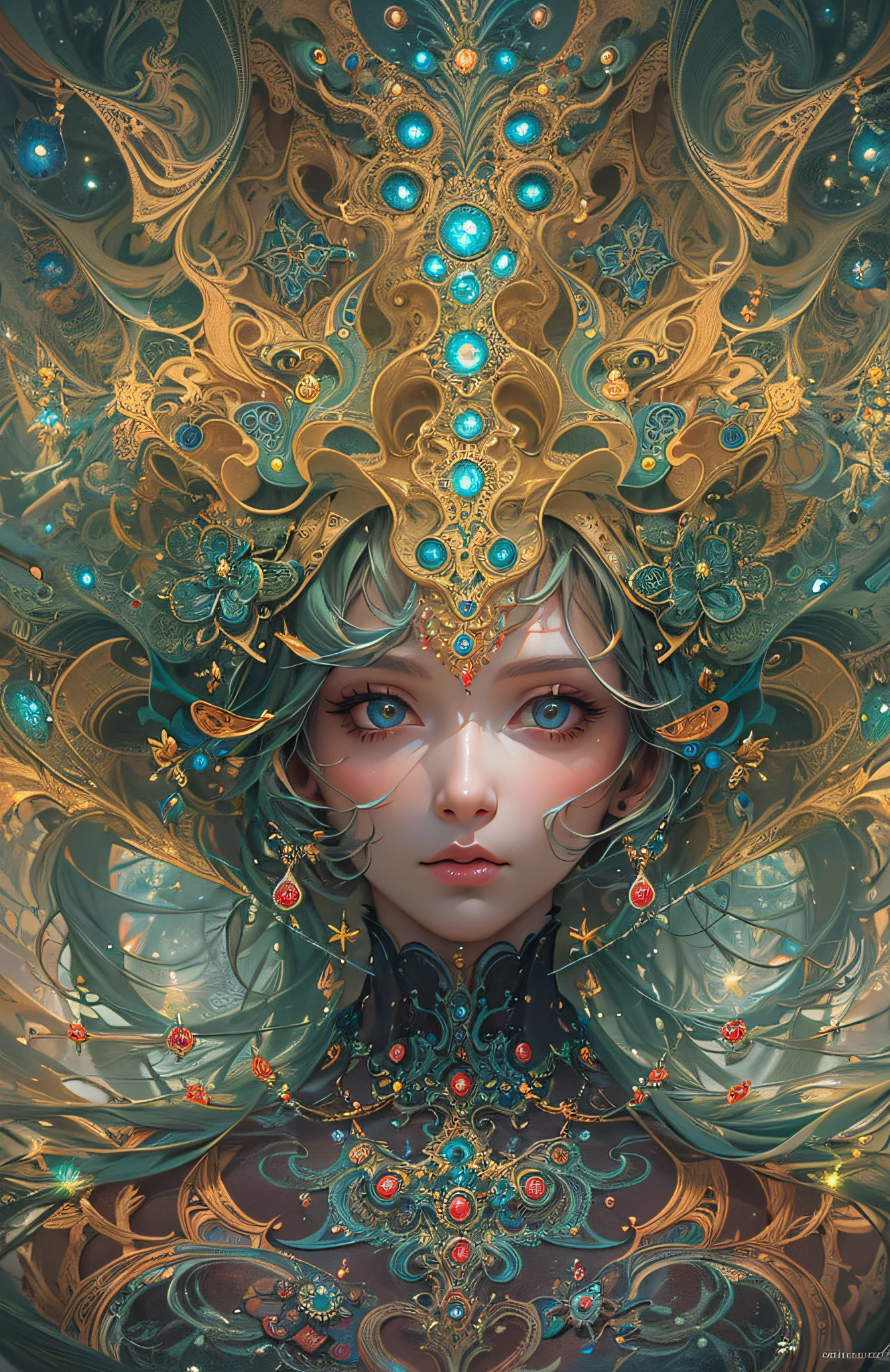 (masterpiece, top quality, best quality, official art, beautiful and aesthetic:1.2), (1girl), extreme detailed,(fractal art:1.3),colorful,highest detailed