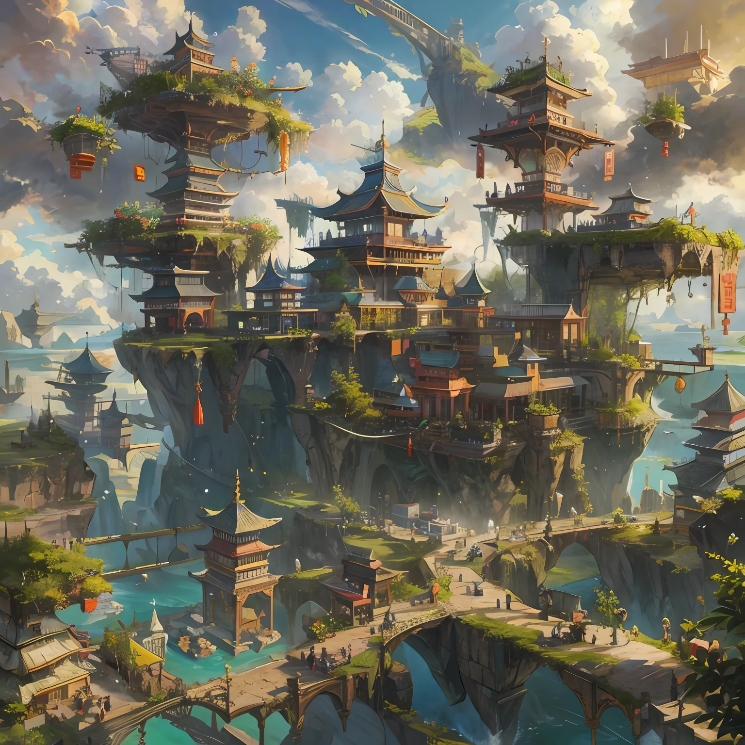 Chinese style buildings