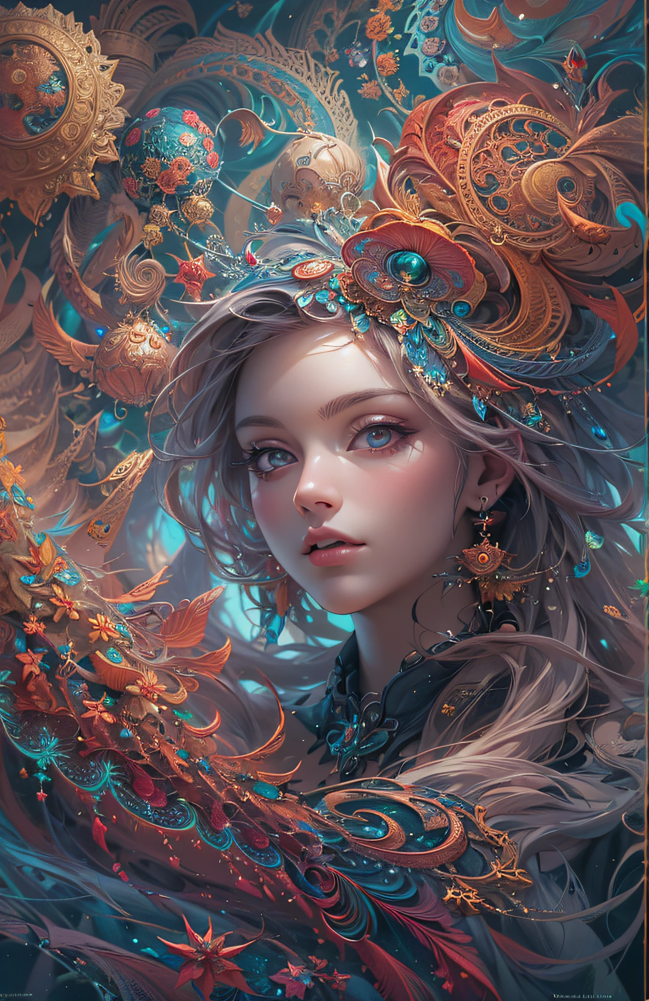 (masterpiece, top quality, best quality, official art, beautiful and aesthetic:1.2), (1girl), extreme detailed,(fractal art:1.3),colorful,highest detailed