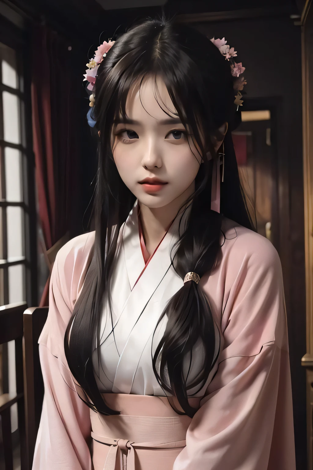 masterpiece,best quality,official art,extremely detailed CG unity 8k wallpaper,
1girl, upper body, pov,hanfu,