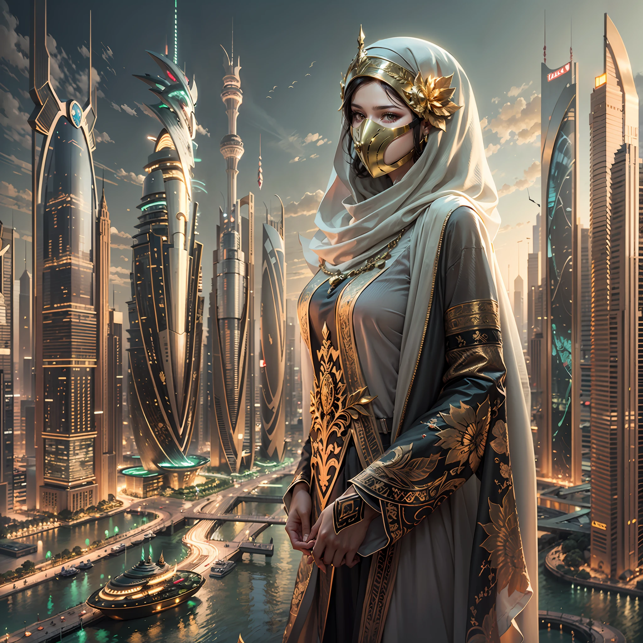 Gold mask masked