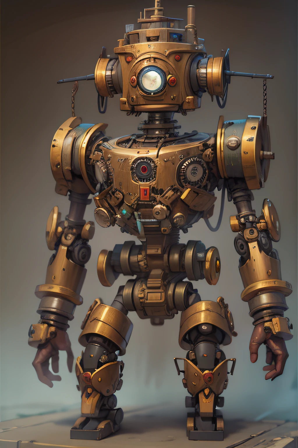 Steampunk style humanoid robot