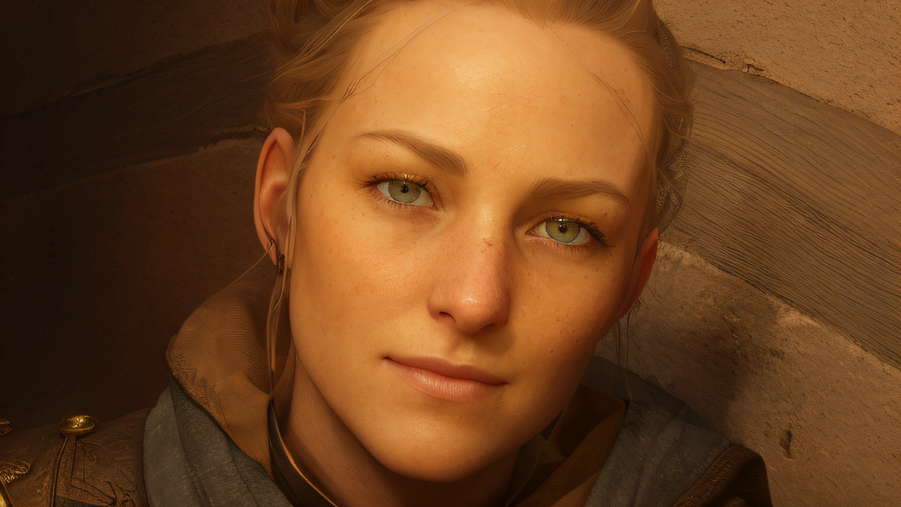 arafed woman with a knife and a knife in her hand, cinematic realistic portrait, character portrait closeup, character close up, female character, realistic face moody lighting, elven character with smirk, character close-up, cinematic close-up bust shot, female lead character, 8k portrait render, close up character, ultra detailed portrait, ultra detailed content : face