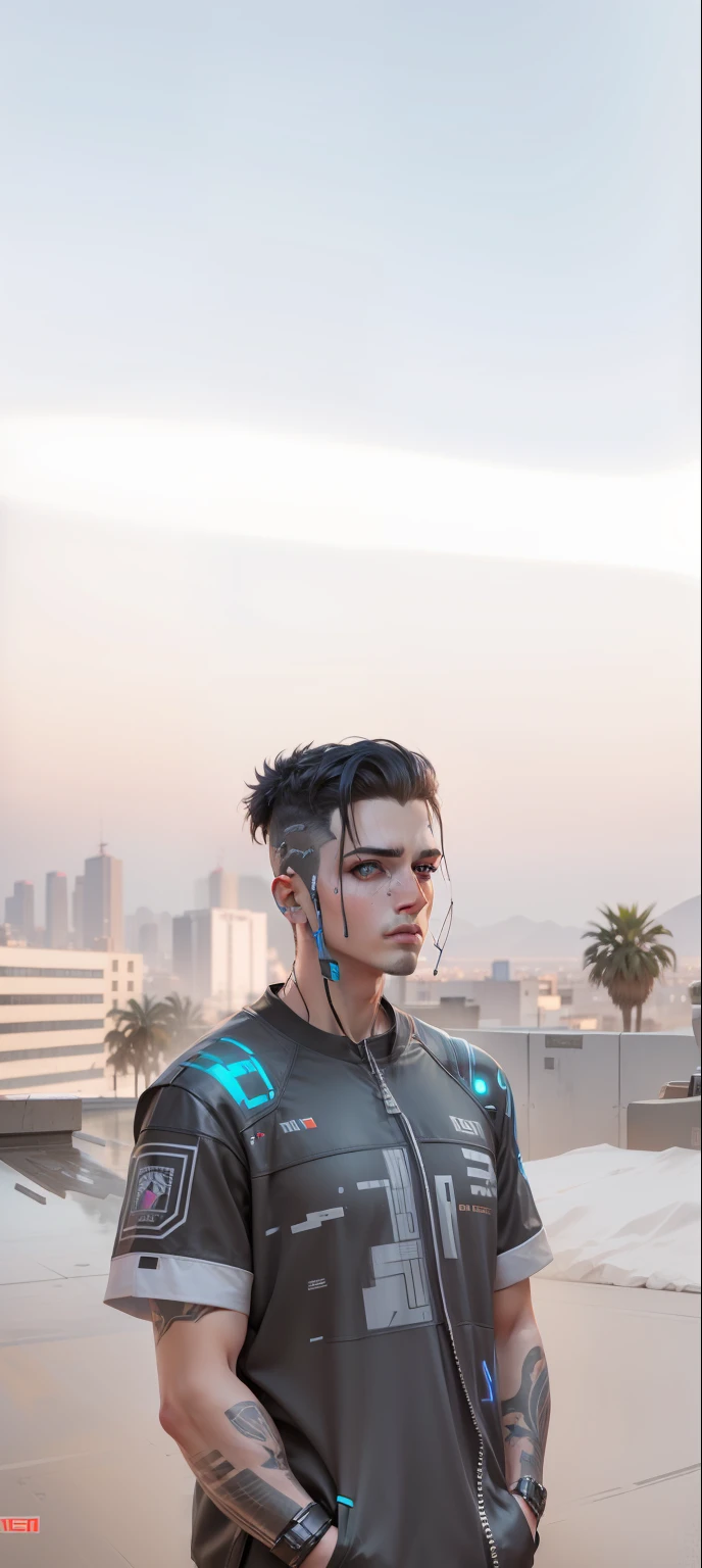 Change background cyberpunk attractive boy, realistic face, 8k, ultra realistic