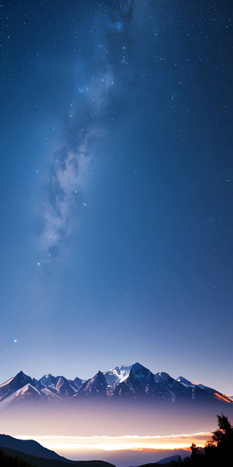 starrysky,kosmos,mountain peaks,rios,the trees,Gamma bursts