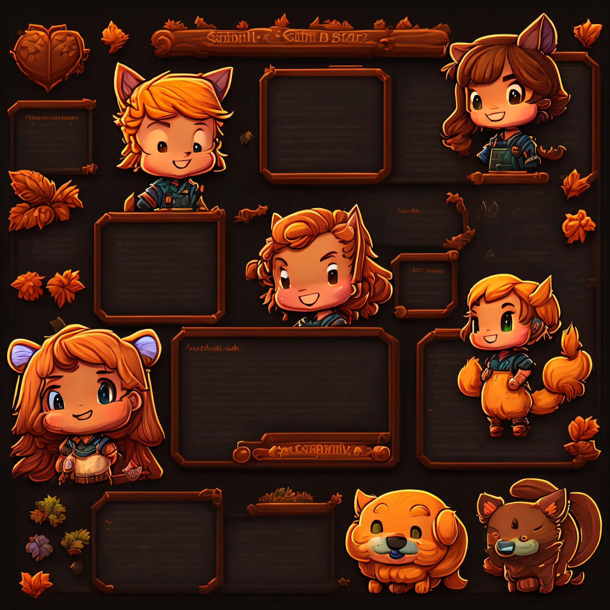 Chat panel，stardew valley，The contour is sharp，(Black background)