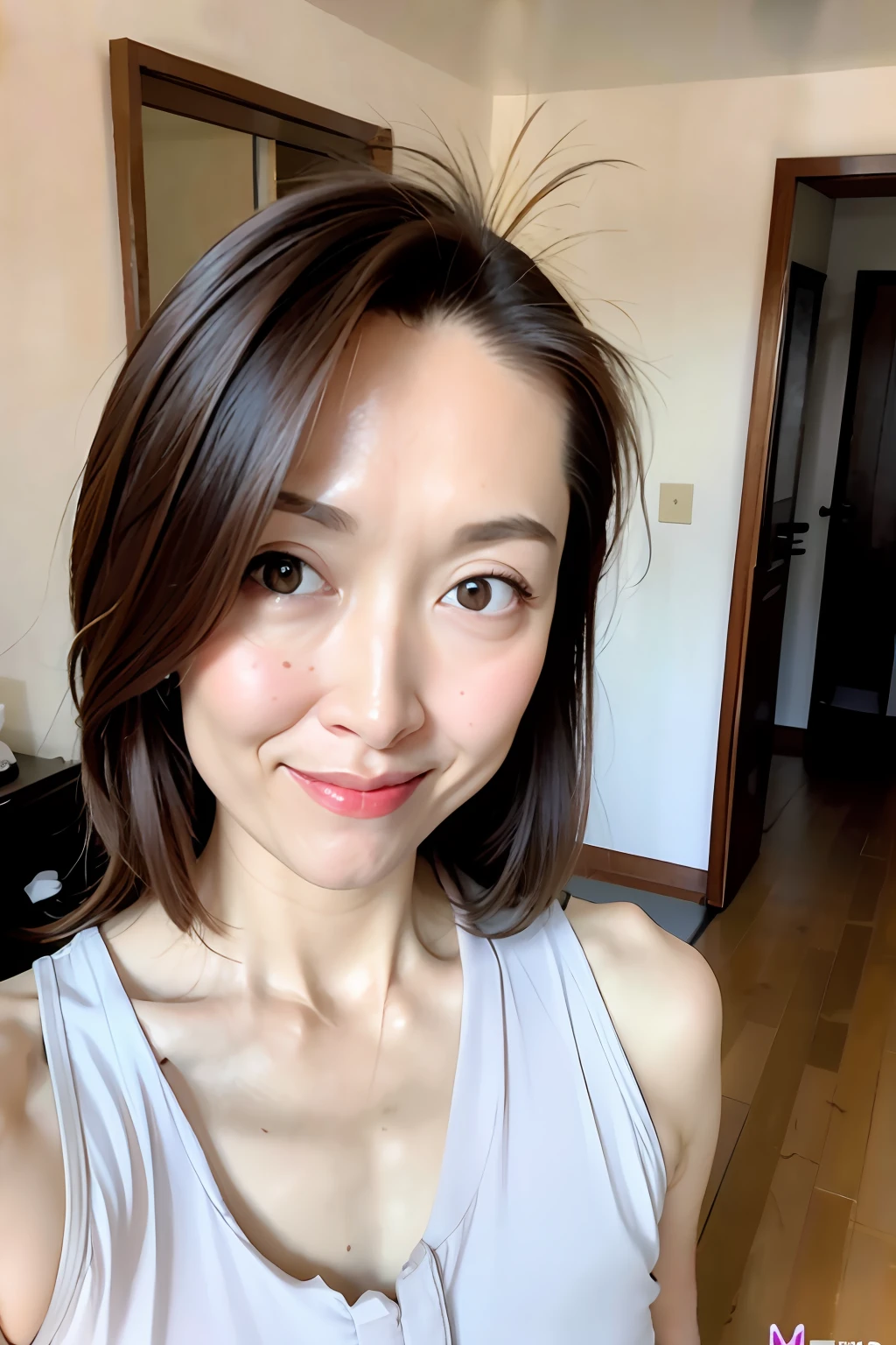 Random posture,1girl in,Seduce,  Beautiful breasts, Lips, Realistic, Photo_\(Medium\), Solo, (masutepiece),(Photorealistic:1.3), Ultra-detailed, (High detailed skin:1.2),(Best Quality:1.0), (超A high resolution:1.0), (ulzzang-6500:0.3), Beautiful and clear eyes, delicate necklaces,Sunshine, (Beautiful detailed makeup), (sexually aroused blushing heavy breathing:1.0), (soft glow bloom:0.5), Mole under the eyes,fold your arms behind head:1.2