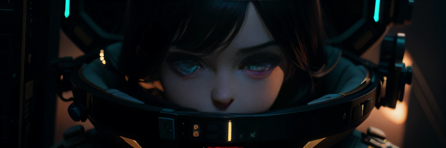 There is a close-up of a doll in a spacesuit, Rendu portrait 8k, portrait anime space cadet girl, pouty look :: rendering by octane, 8 k cg render, portrait of an ai astronaut, girl in space, 3 D rendering character art 8 K, Soft portrait shot 8 K, Personagem pequeno. Unreal Engine 5, 3 d render 8 k shoot,bit girl