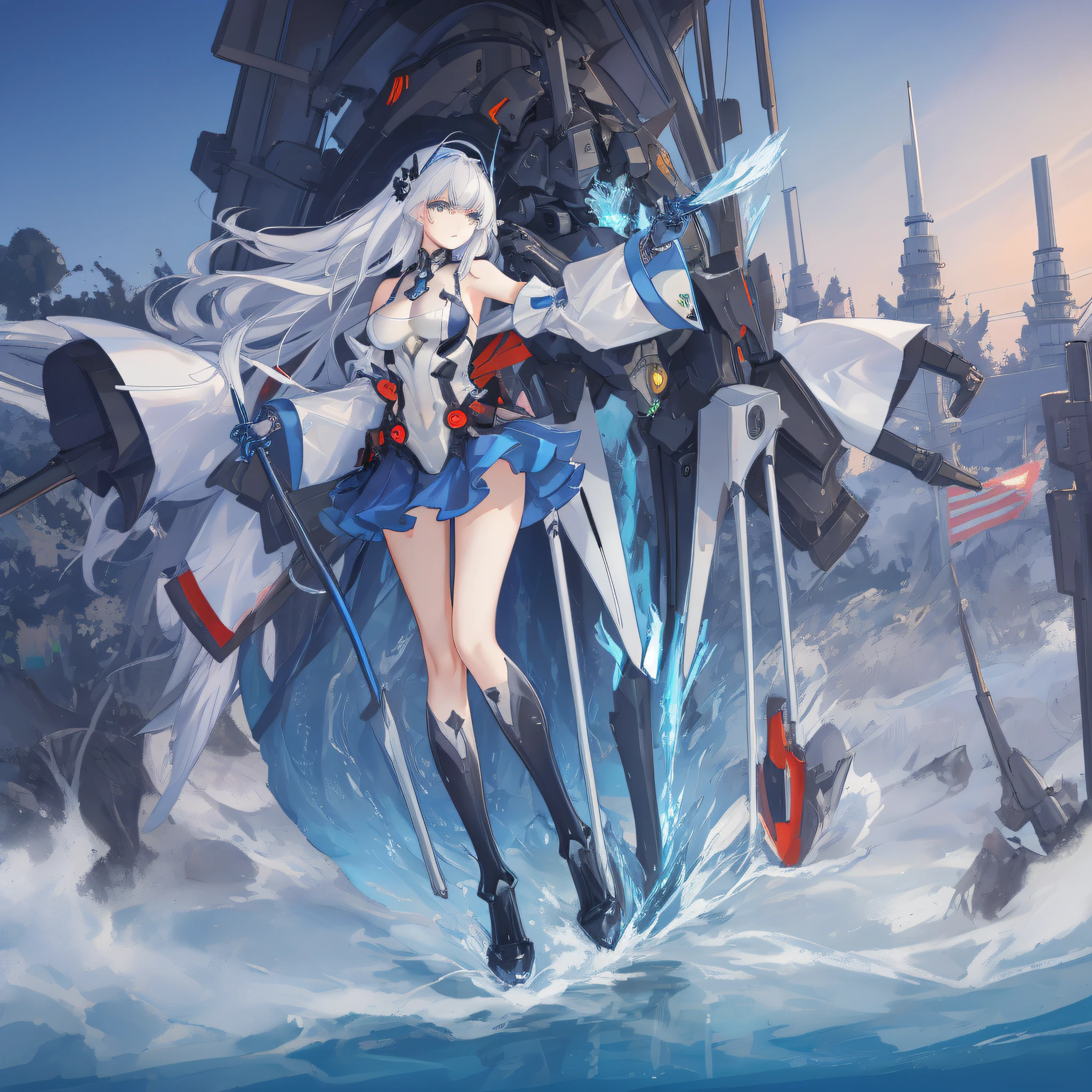 (masterpiece), best quality,{full body},((1 girl)),((beauty detailed eye)),{mecha,huge_filesize},(bare shoulders),science fiction,highly detailed,illustration,extremely detailed CG unity wallpaper,submerge,cinematic lighting,dramatic angle,{{beautiful face}},posing,caustics,fine water surface,,Mechanical wing,Metal wings,Mecha wing,{mecha clothes},robot girl,beautiful detailed face,