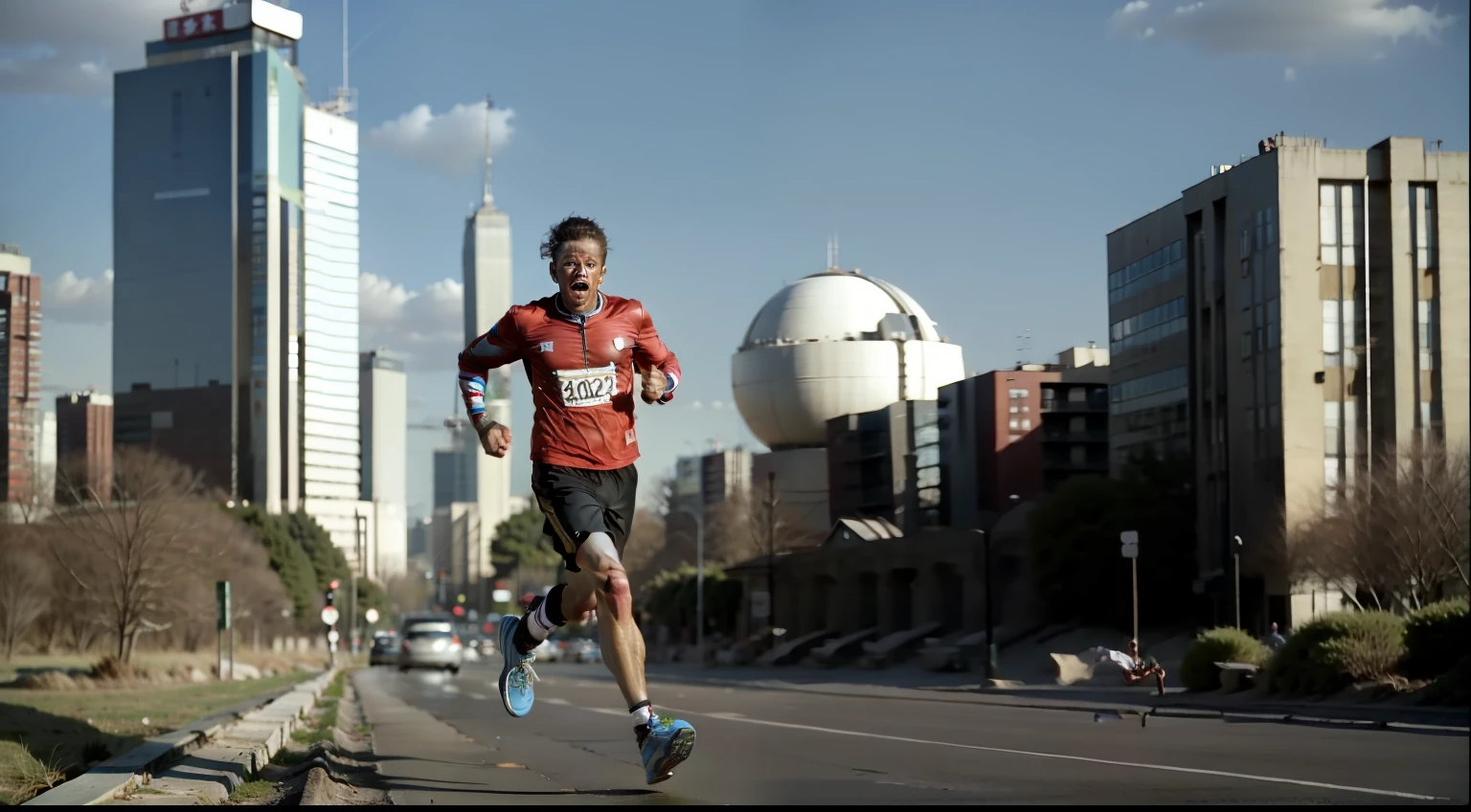 A running man