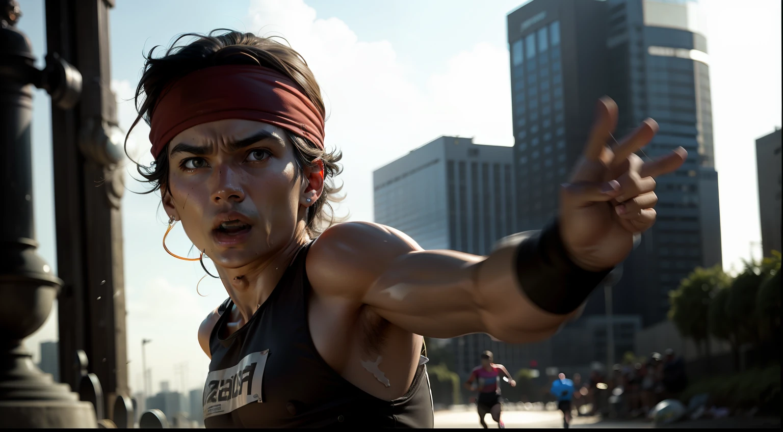 A running man