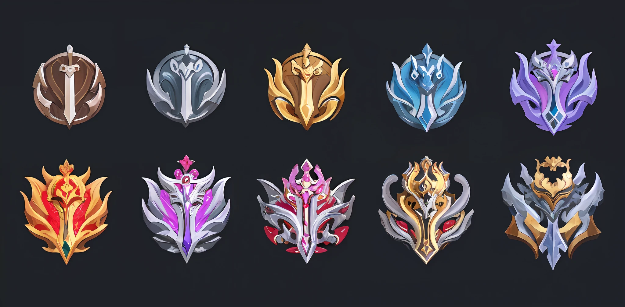 Game badge,Ten levels of quality,Game segment badge,game prop, Realisticstyle,Sketch relationships,Structurally sound, Material depiction,gameicon, game icon asset, Badge props, Chinese style realistic style