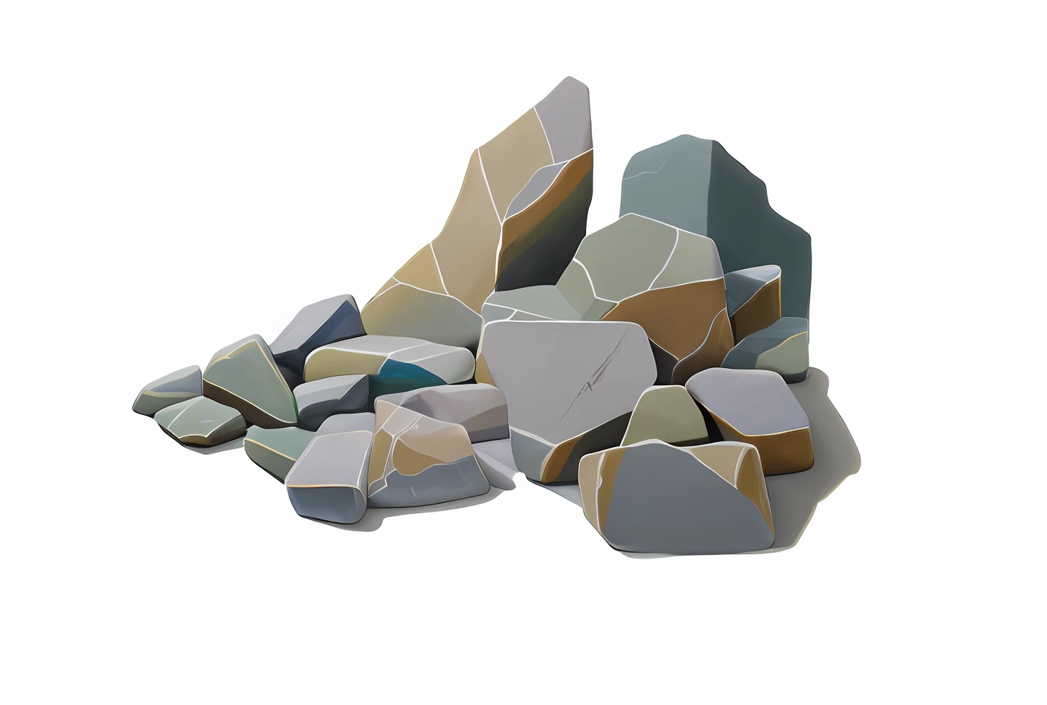 Stone combination painting,handpainted,Light