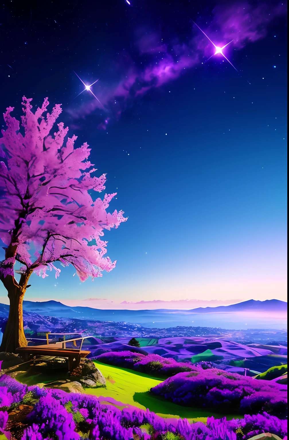 idol cute little deep purples Fantastical animesque kosmos