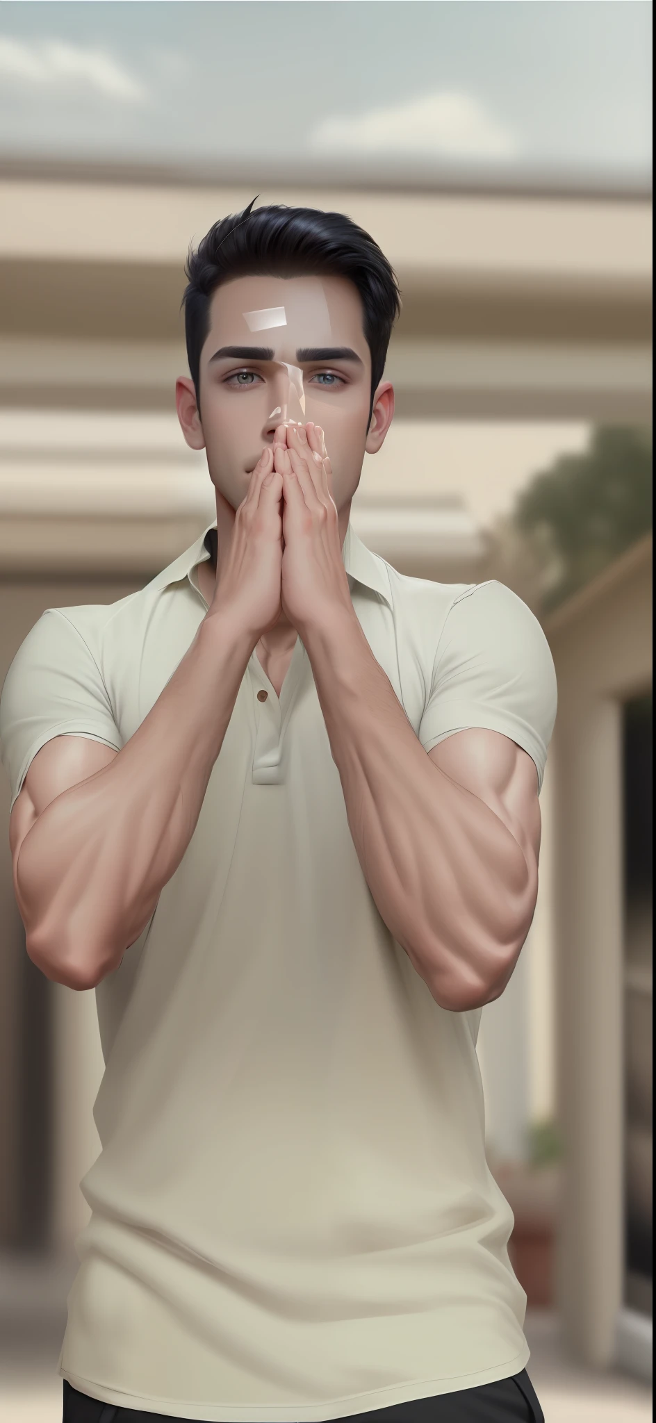 Full HD 8k handsome boy background change