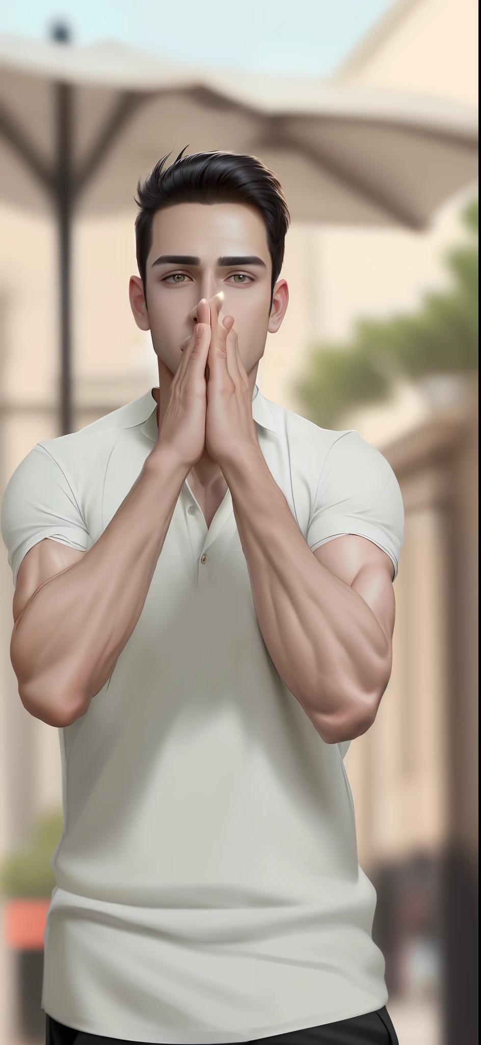 Full HD 8k handsome boy background change